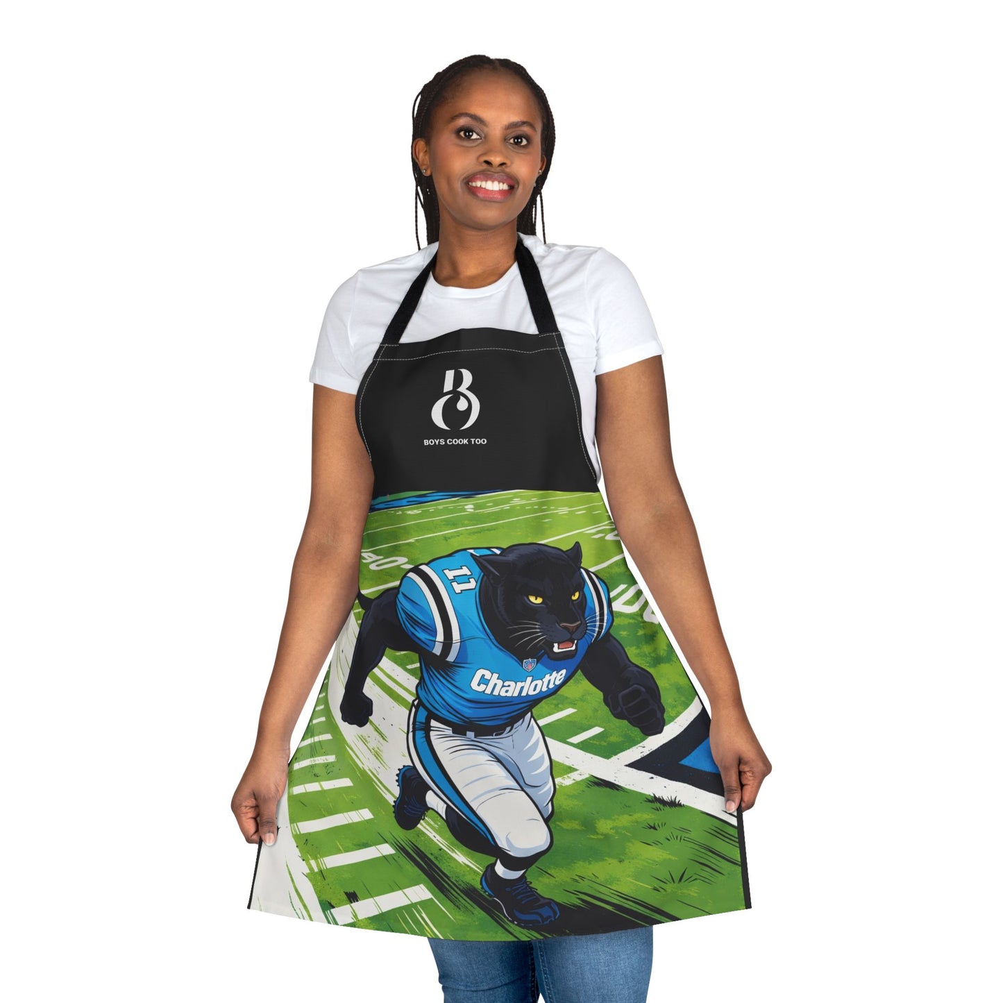 Football Panther Apron — Charlotte Team - great for Cooking