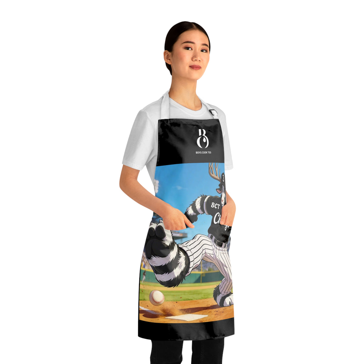 Chicago Black & White Baseball Stadium Apron