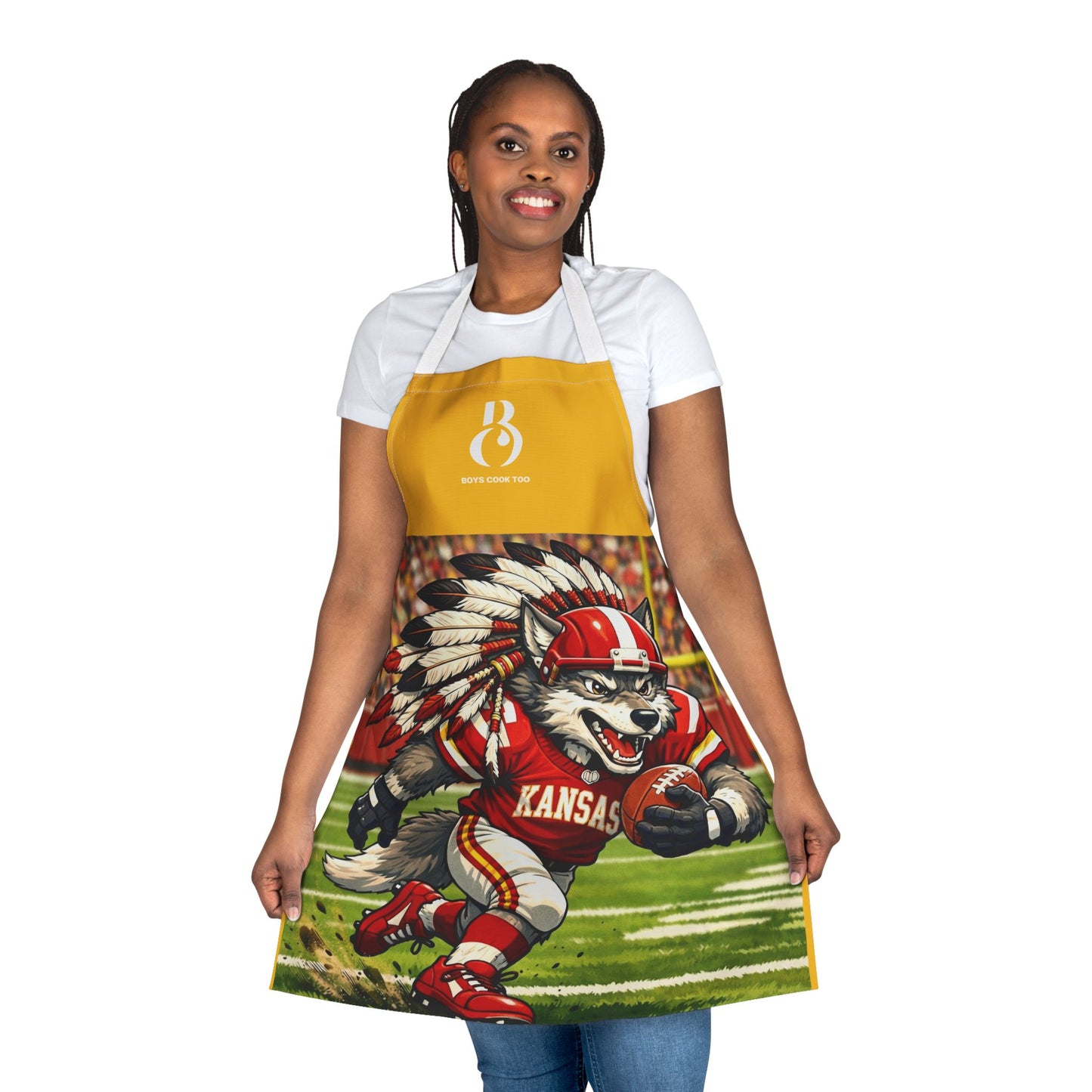 Kansas City Football — Chef Apron with Tribal Headdress Design