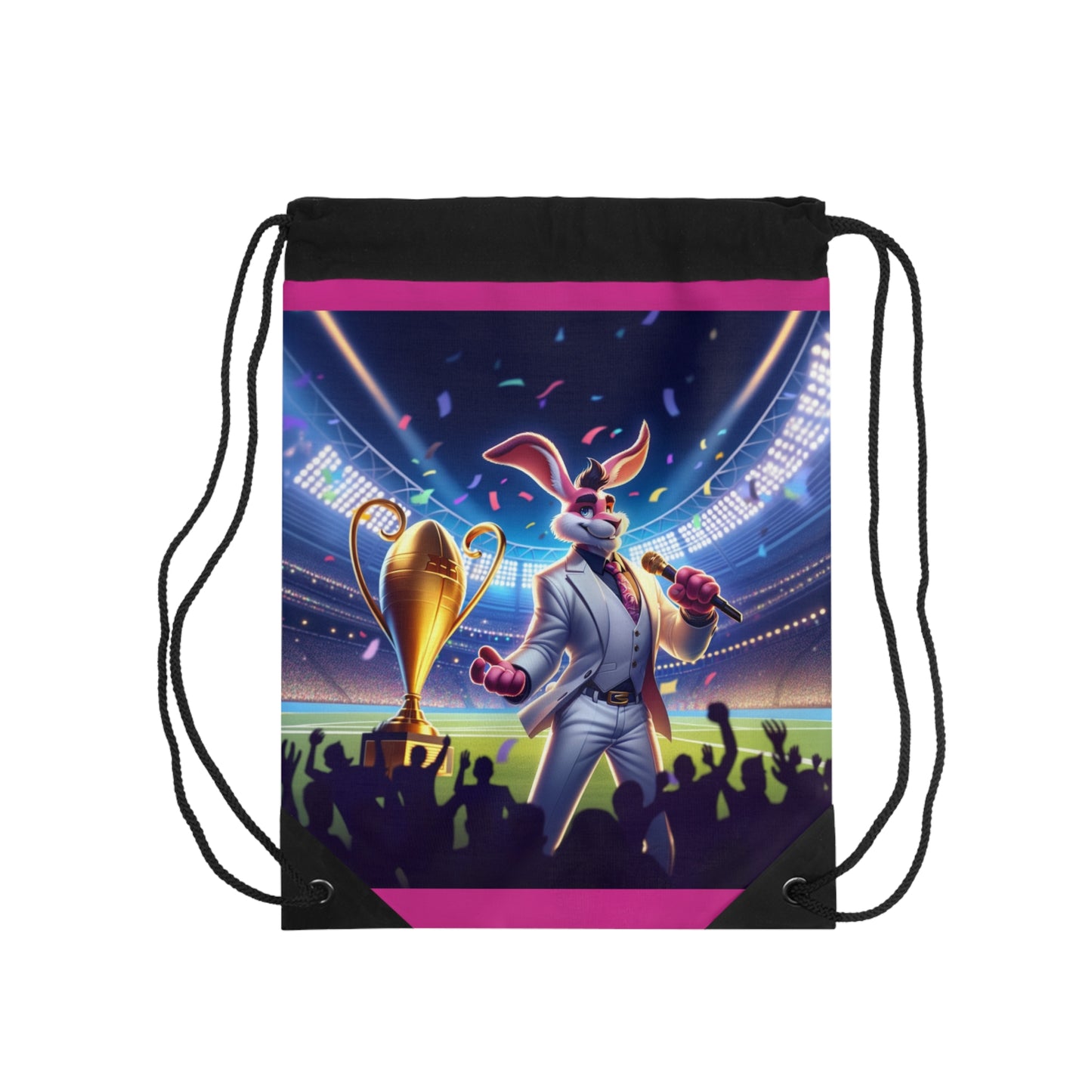 Super Bowl Bunny Vibes Drawstring Bag