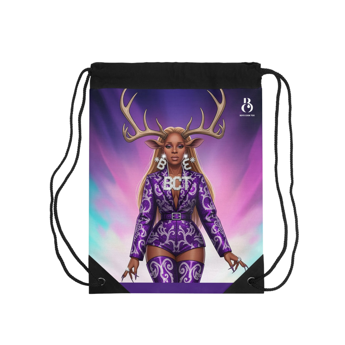 Loop Earrings Goat Vibes Drawstring Bag