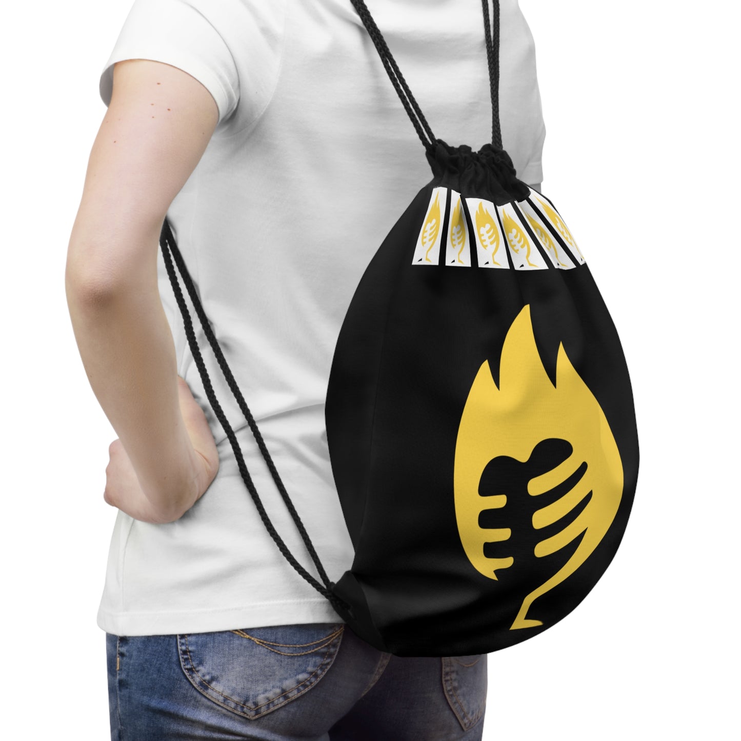 Mic on Fire Drawstring Everyday Bag