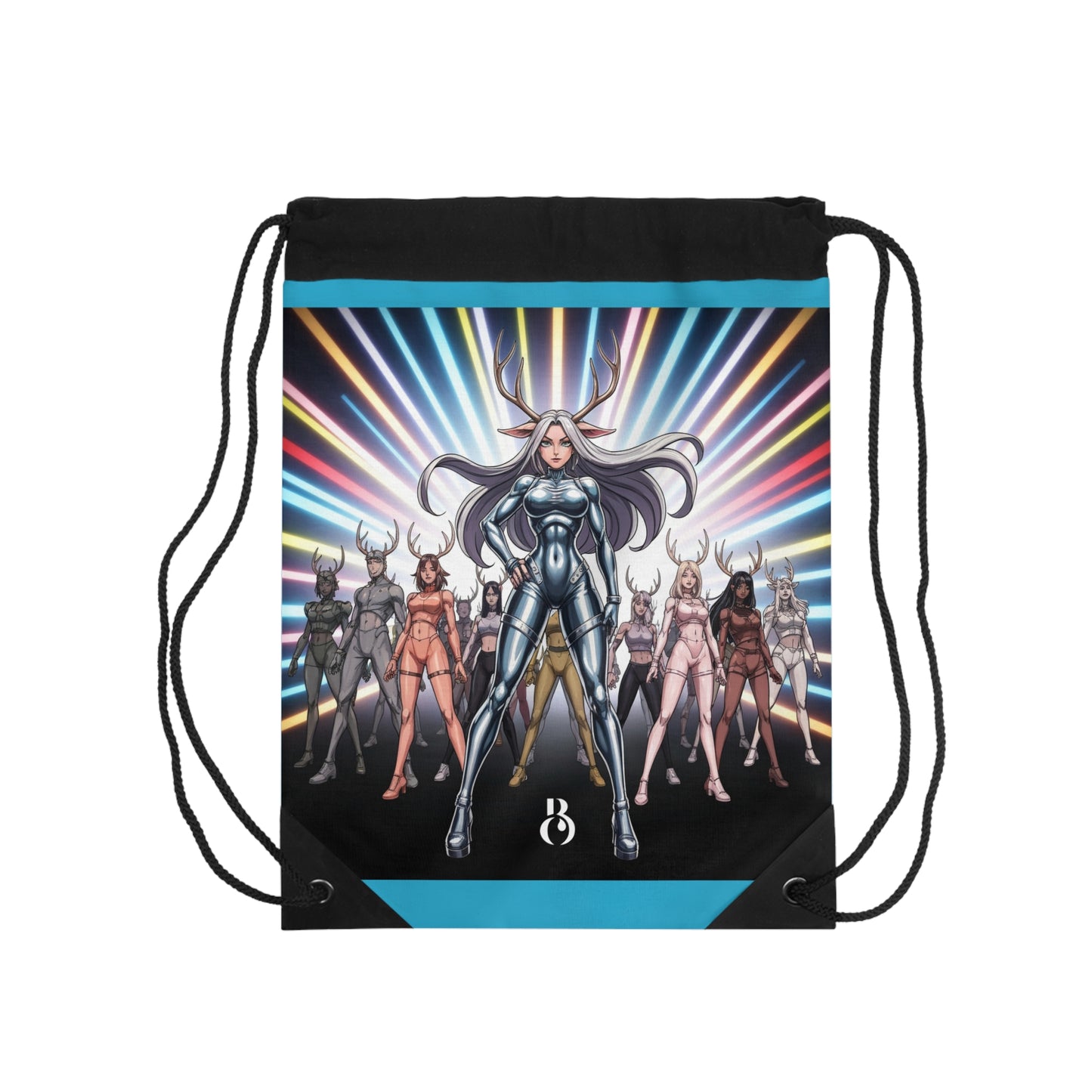 Anime Goat Team Drawstring Bag