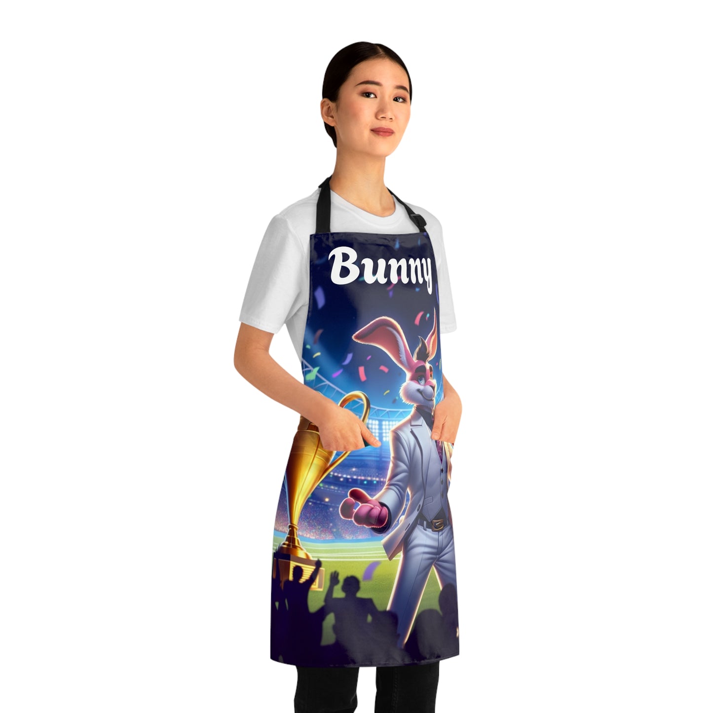Bunny Superbowl Championship Stadium Trophy Apron