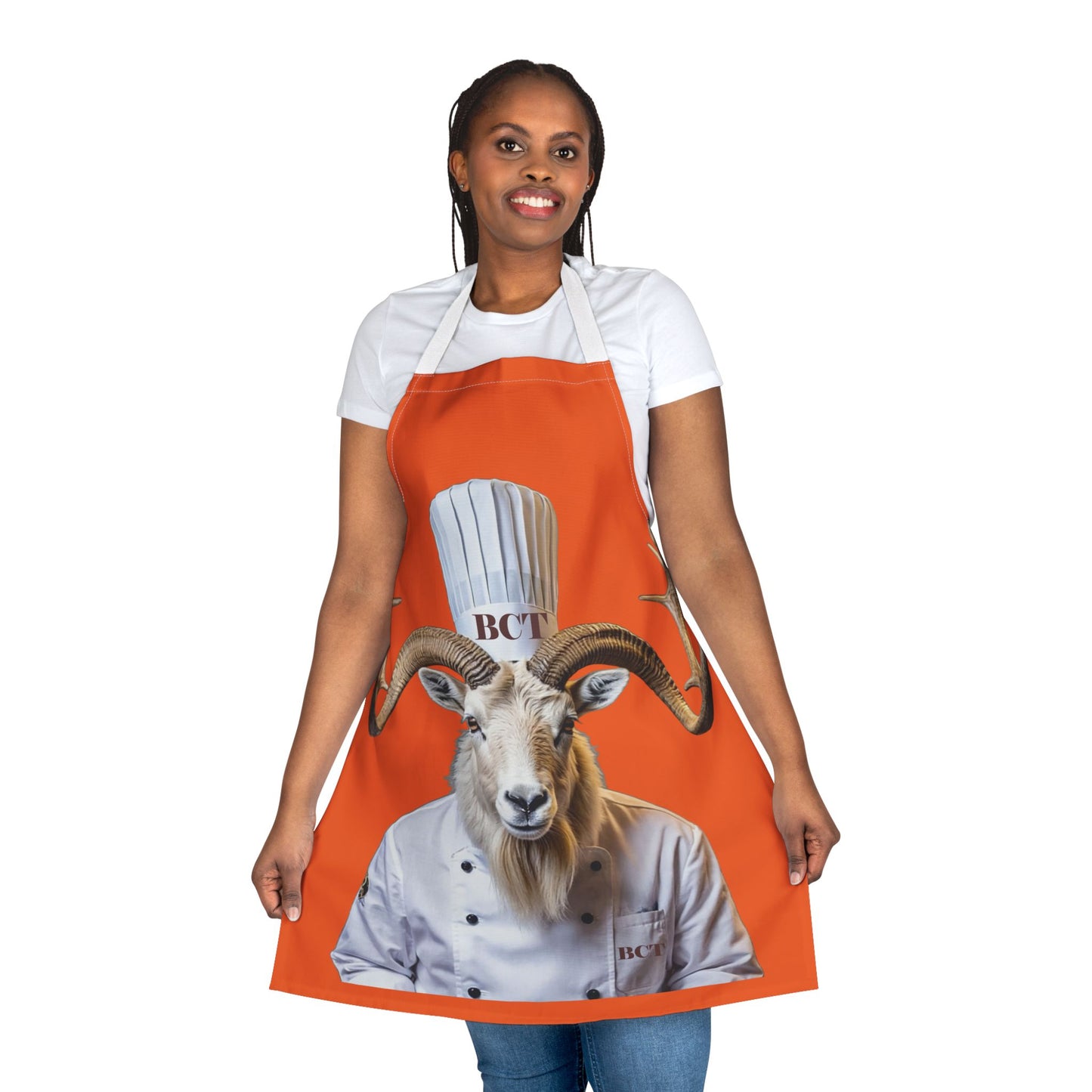 Mandarin Melon Goat Chef Apron