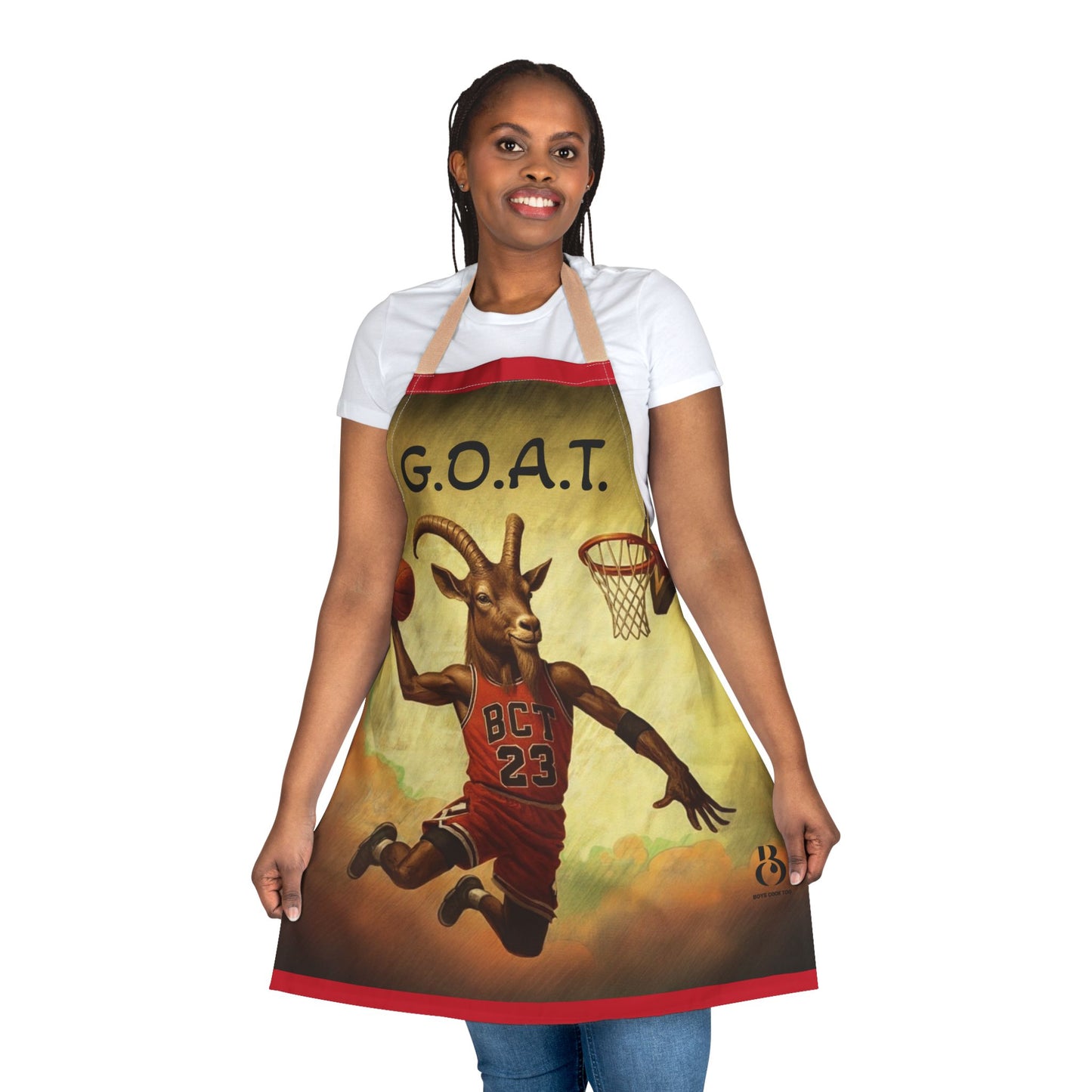 Flying Basketball Goat Apron