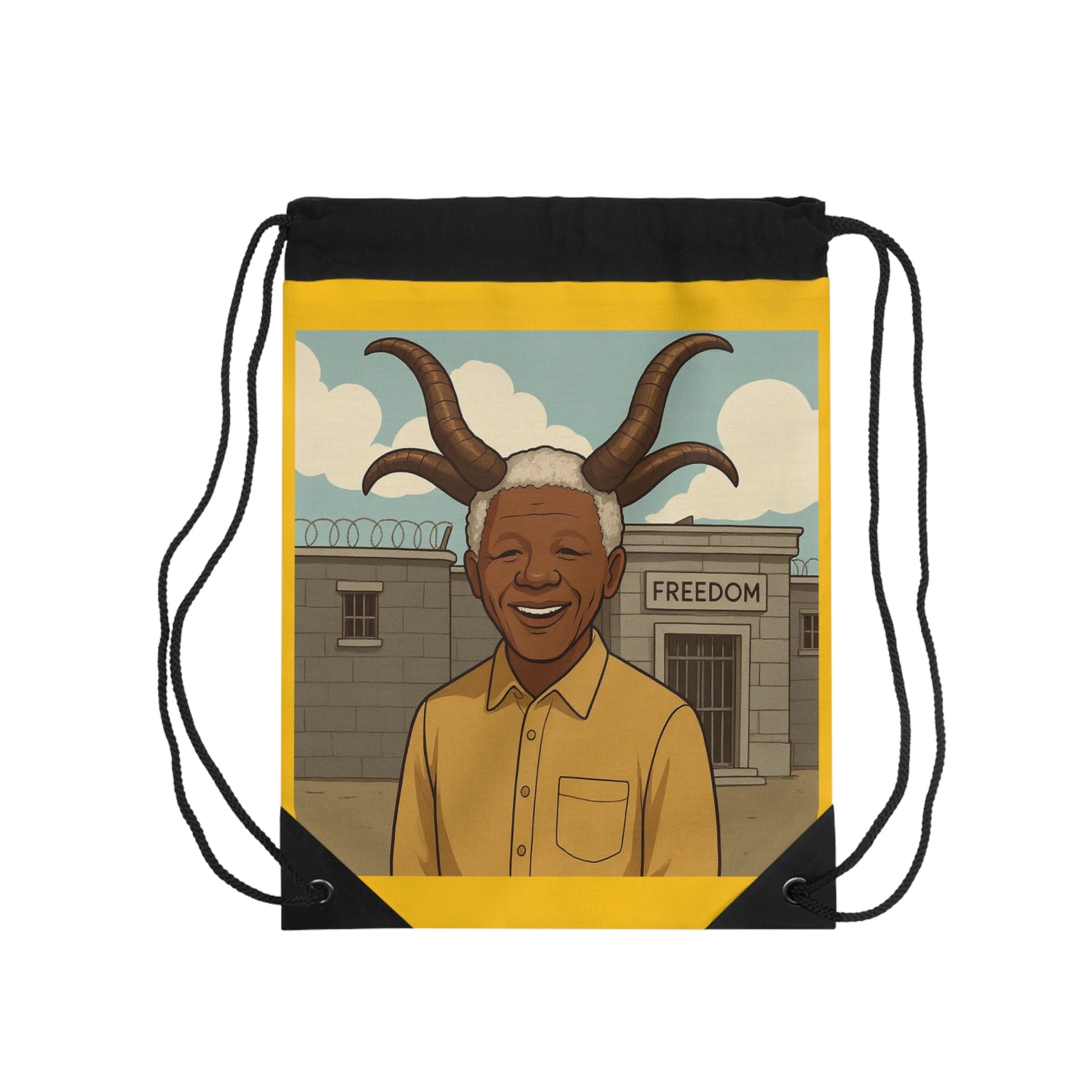 Freedom Goat Africa Vibes Drawstring Bag