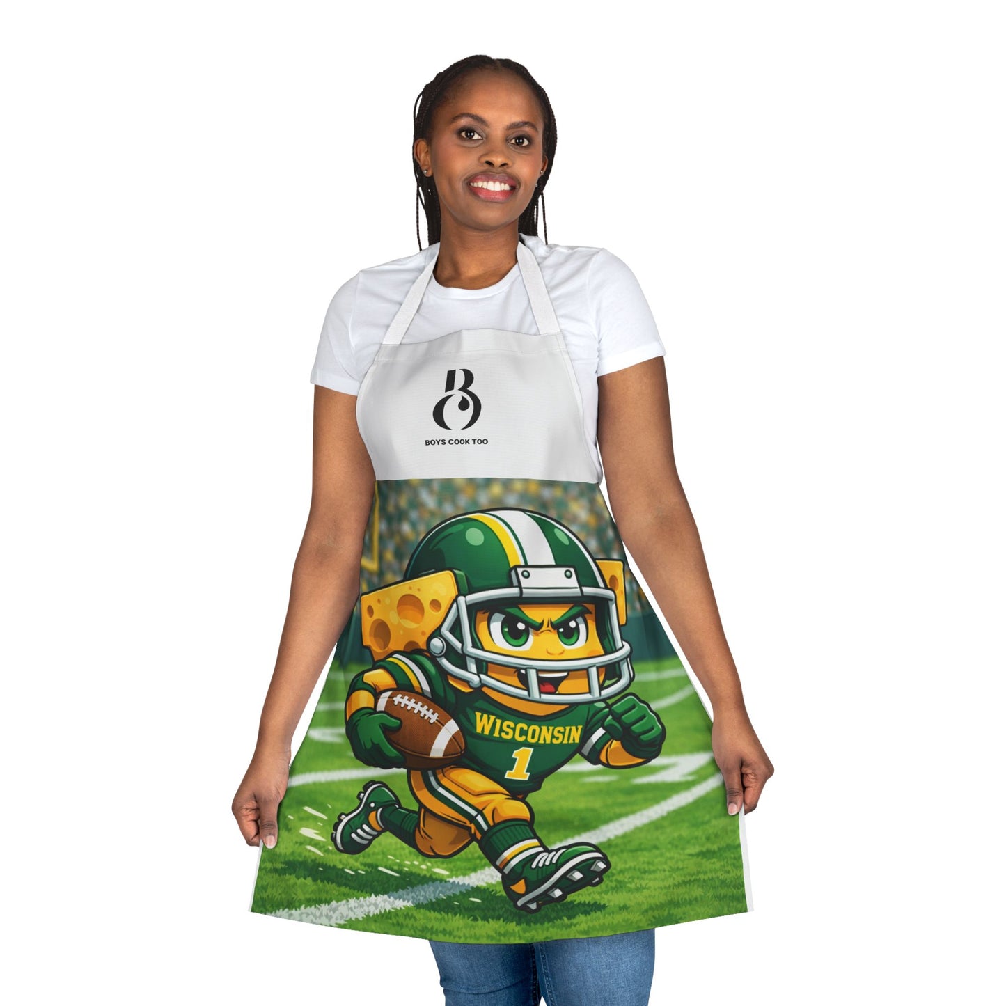 Wisconsin Football Cheesehead Cooking Apron — Cute Fan Gift
