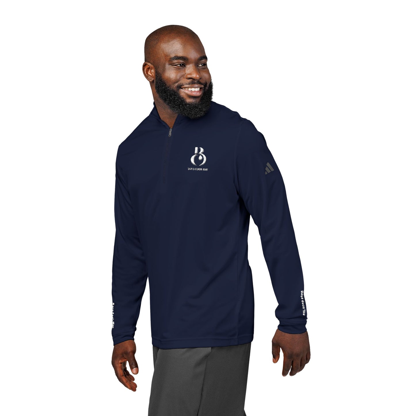 Embroidered Quarter-Zip Pullover – Athletic Performance Top