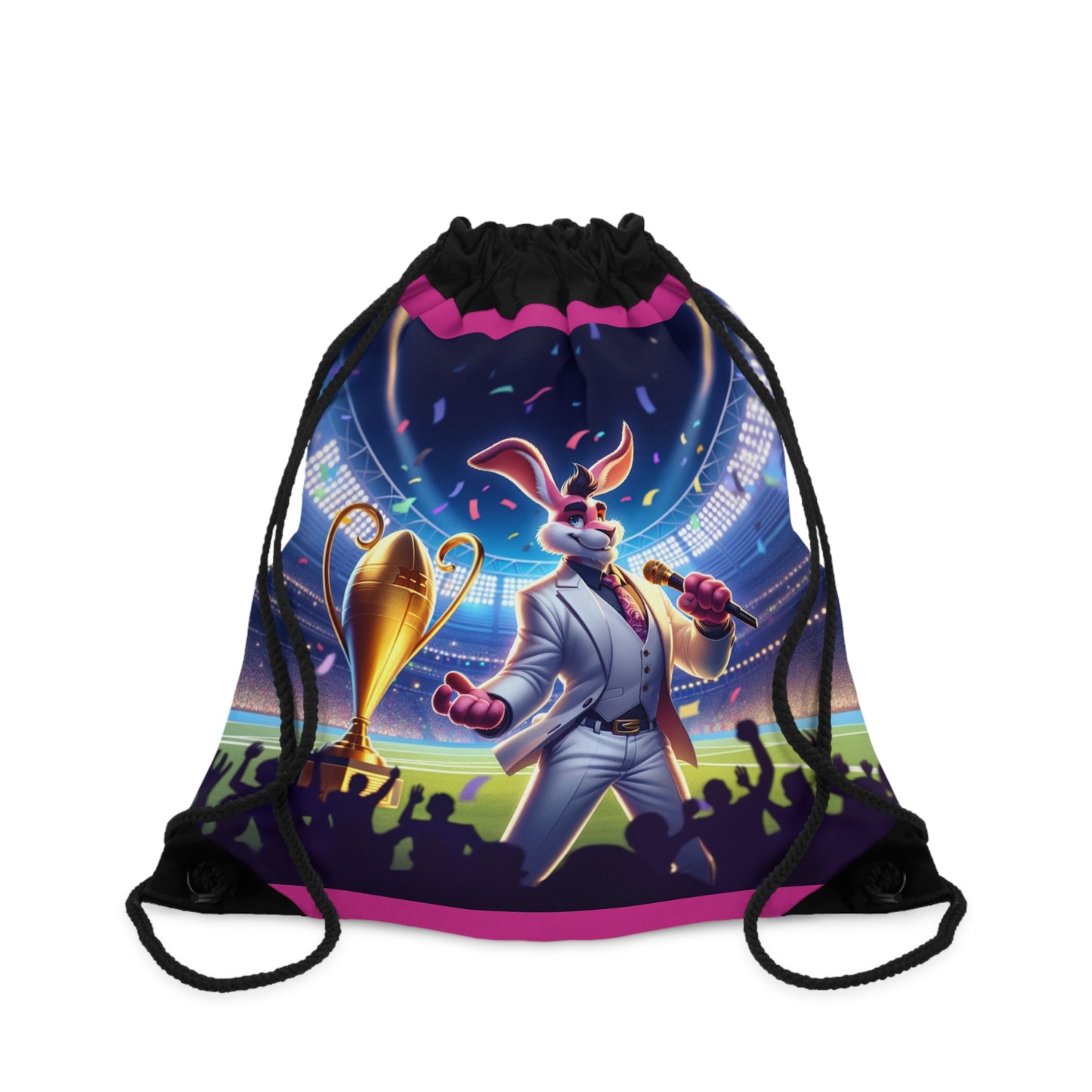 Super Bowl Bunny Vibes Drawstring Bag