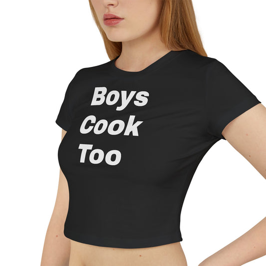 Crop Casual Tee, Perfect for Food Lovers