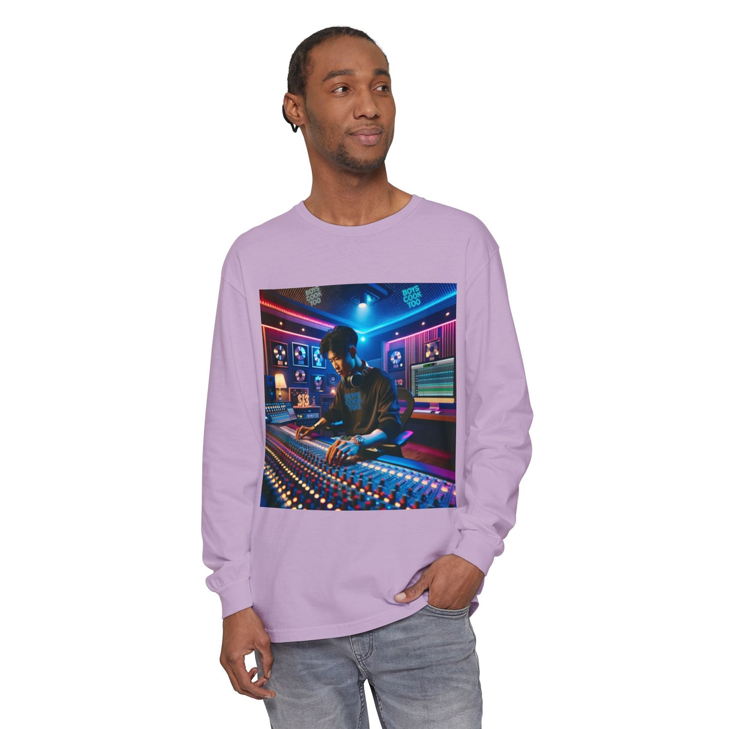 Music Producer Shrug - Studio Vibes Long Sleeve Shirt