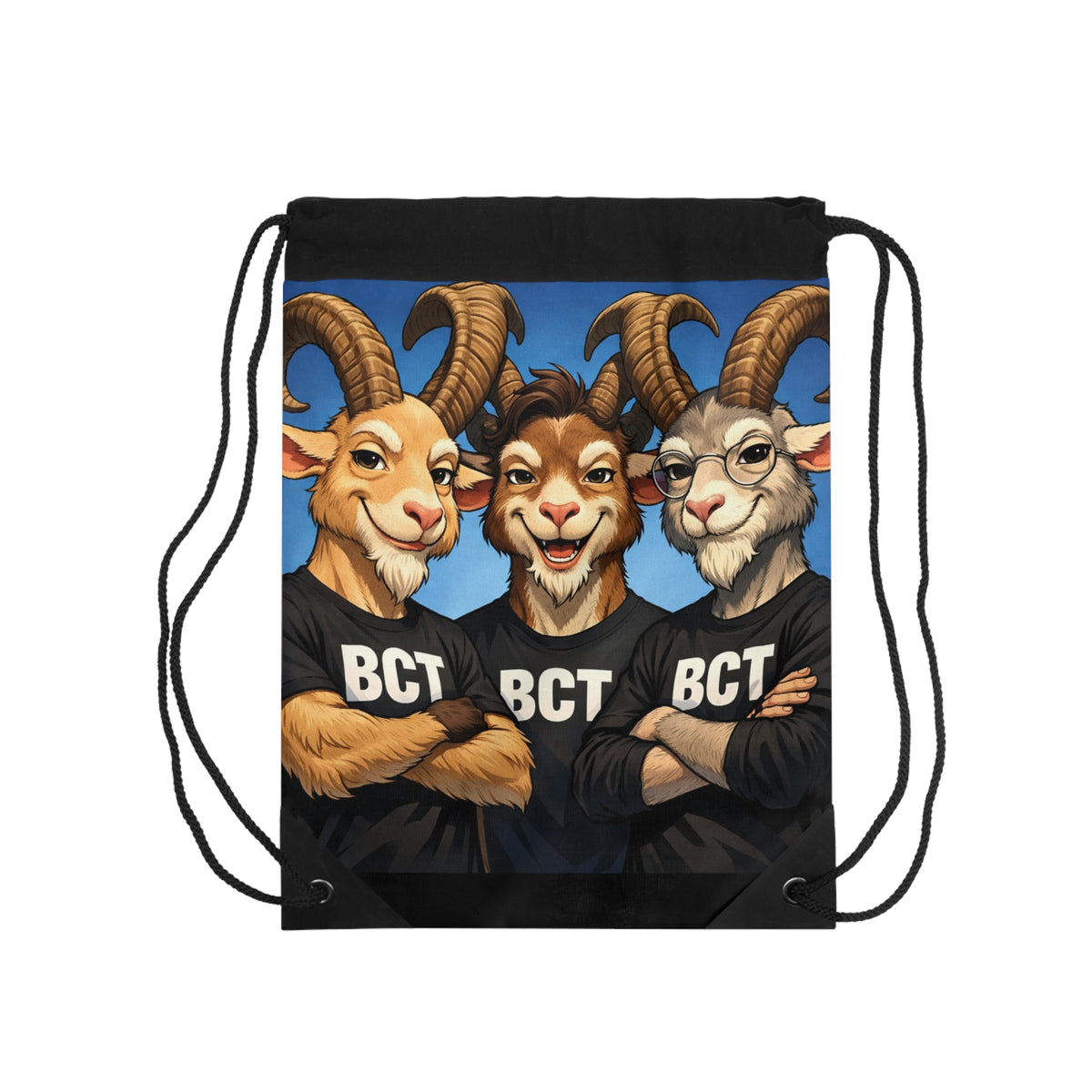 Tech Goat Vibes Durable Drawstring Bag