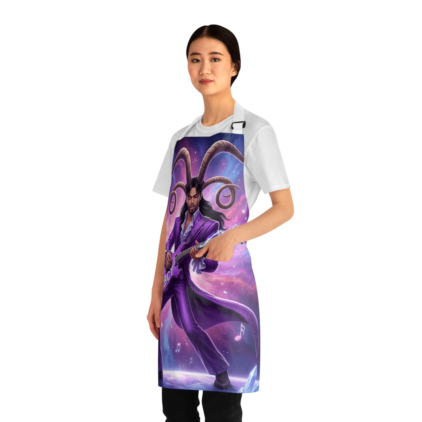 Purple Musical Goat Guitarist Apron