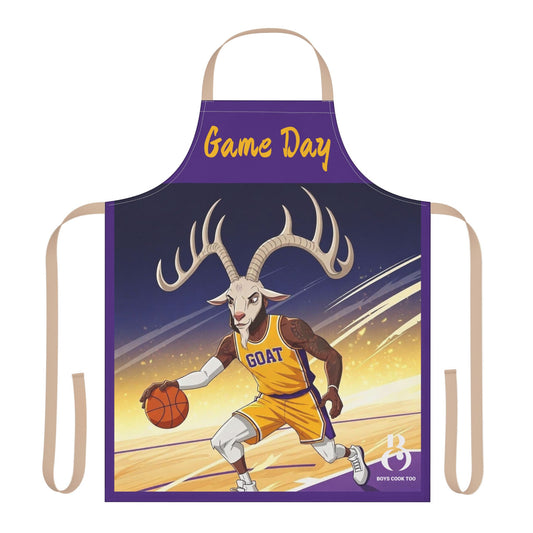 Purple & Gold Basketball Goat Apron