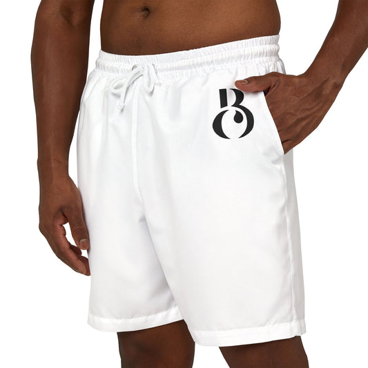 'All White Pool Party' Ready with these Unisex Swim Shorts