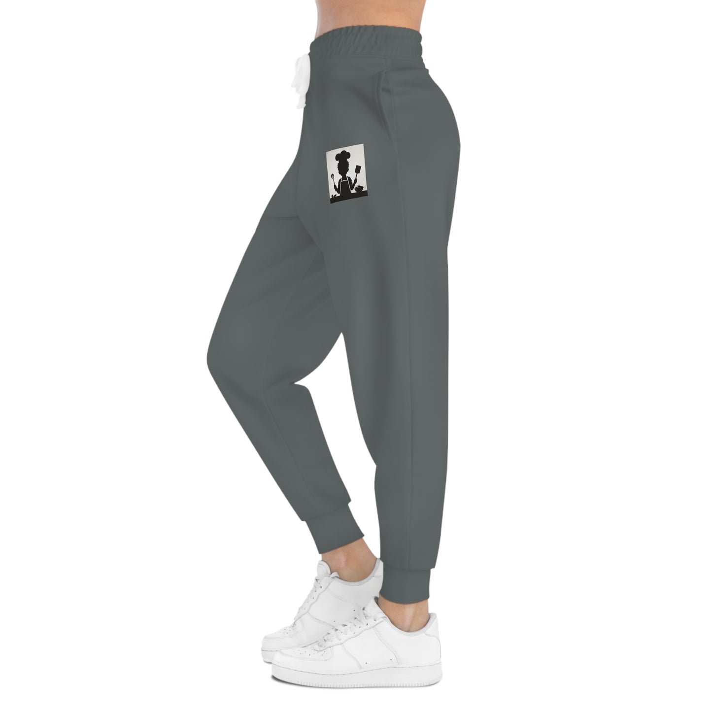 Double Layer Insert Pockets Athletic Joggers, Grey