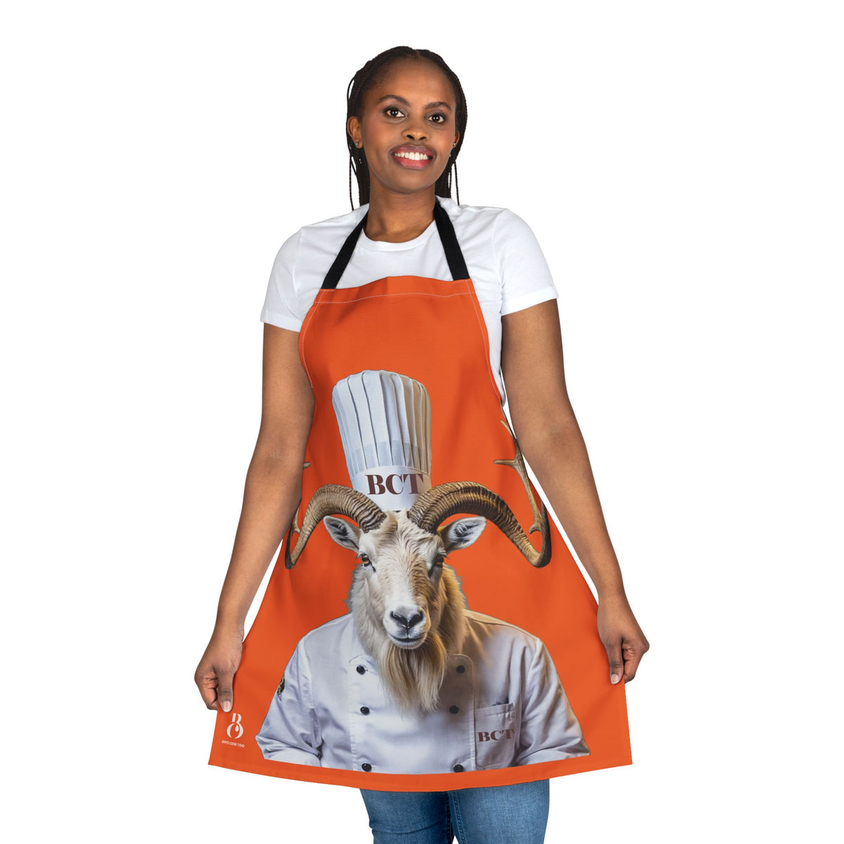 Mandarin Melon Goat Chef Apron