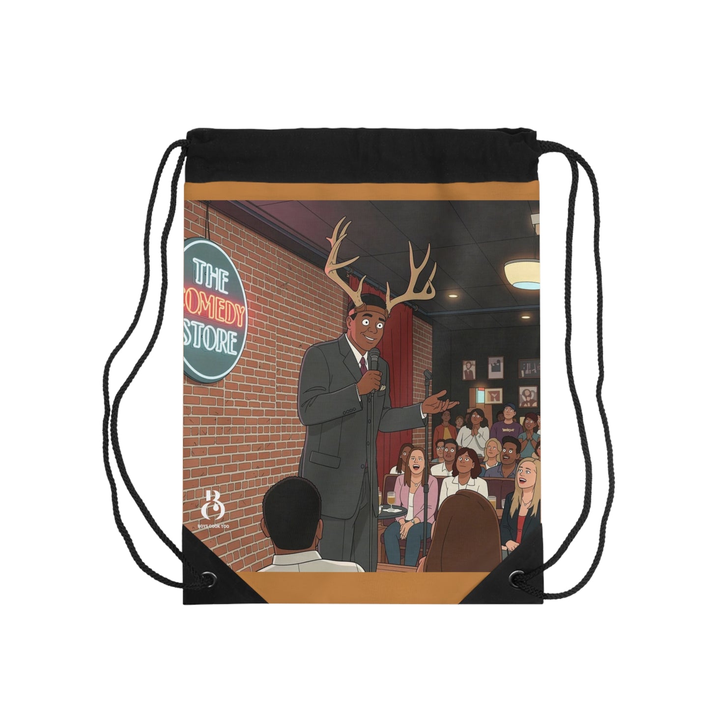 Standup Comedy Goat Drawstring Bag