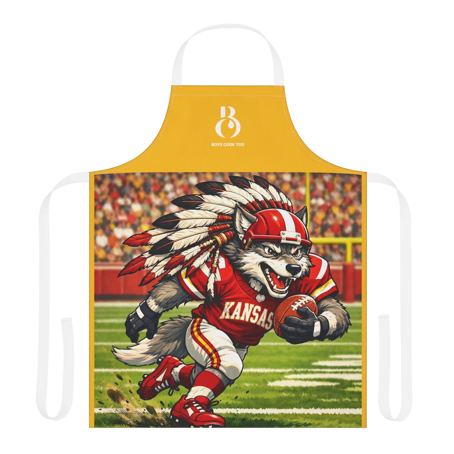 Kansas City Football — Chef Apron with Tribal Headdress Design