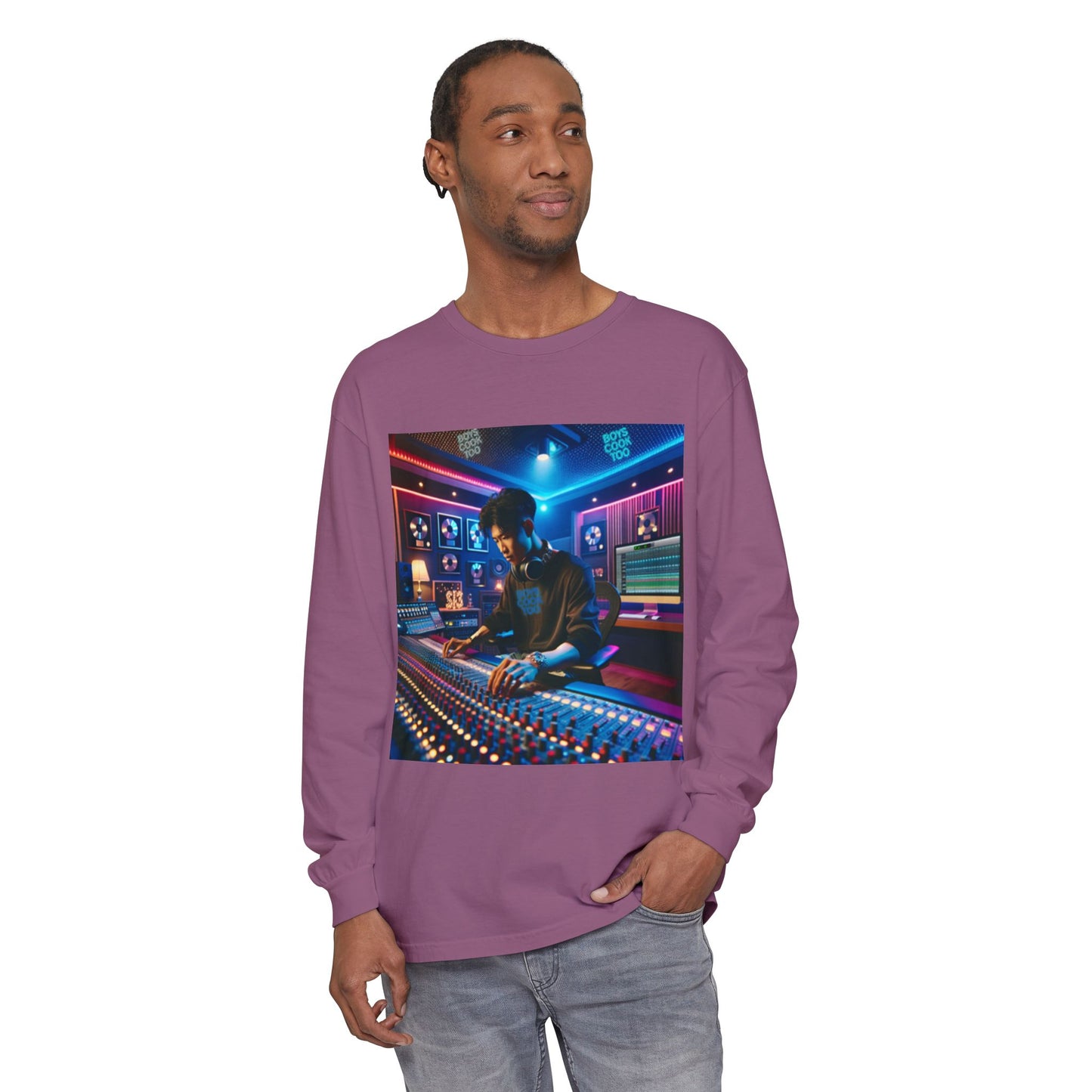 Music Producer Shrug - Studio Vibes Long Sleeve Shirt