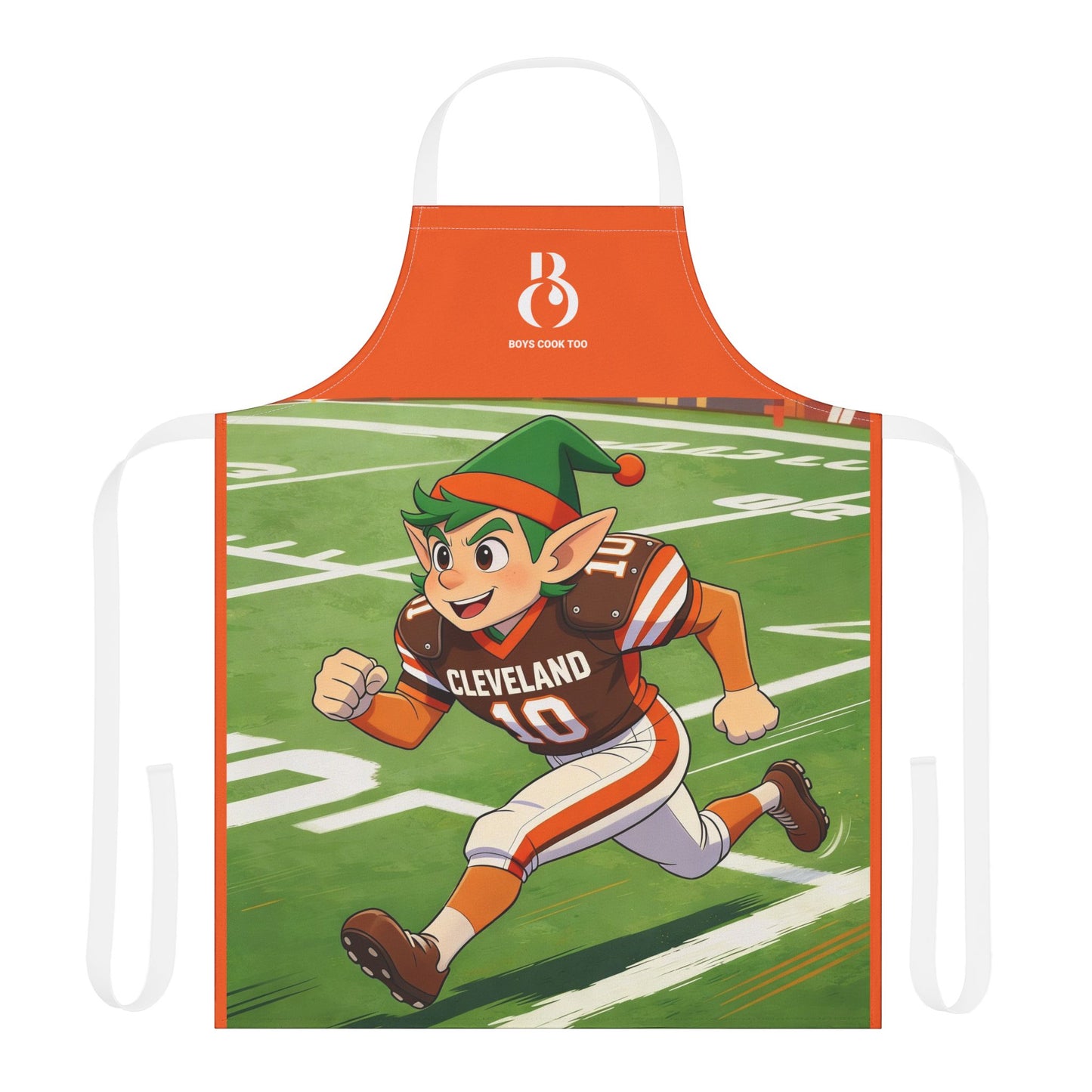 Cleveland Football Elf — Sports Fan Chef Apron