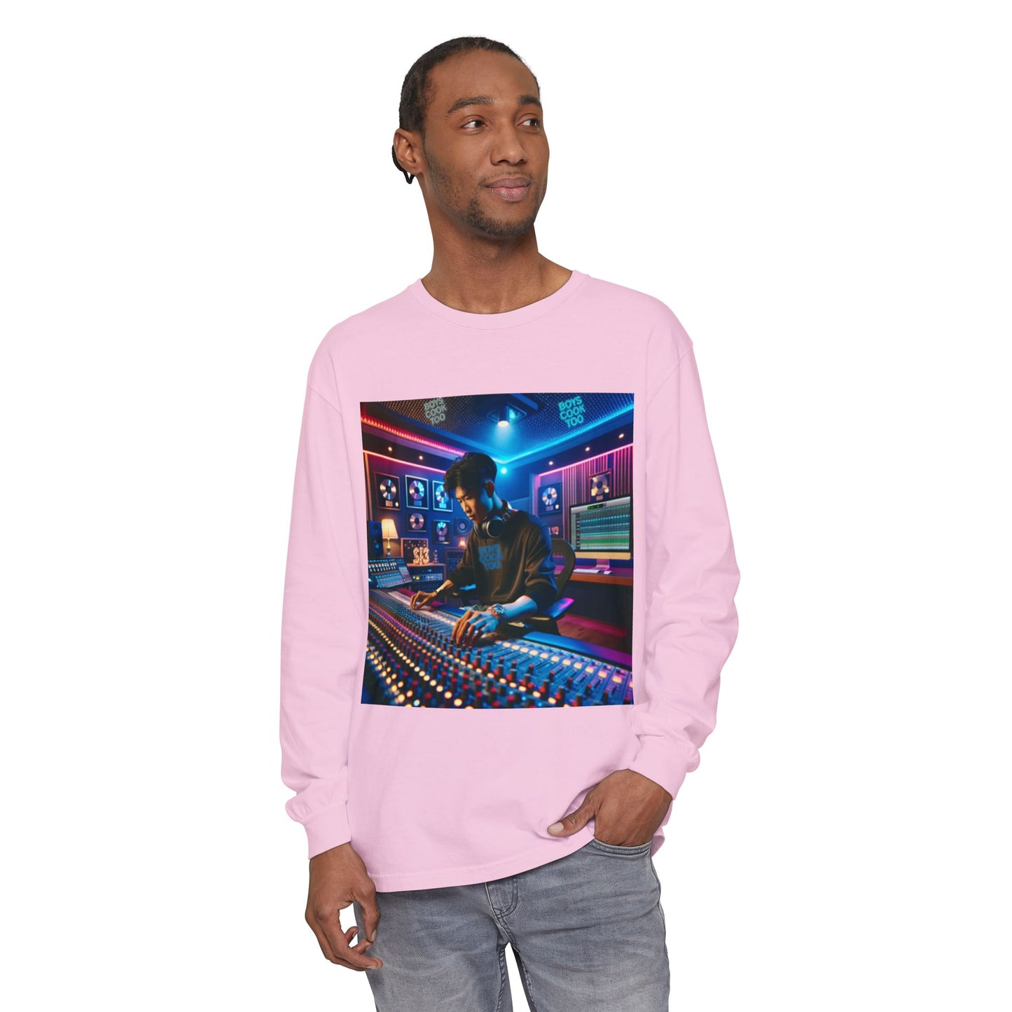 Music Producer Shrug - Studio Vibes Long Sleeve Shirt