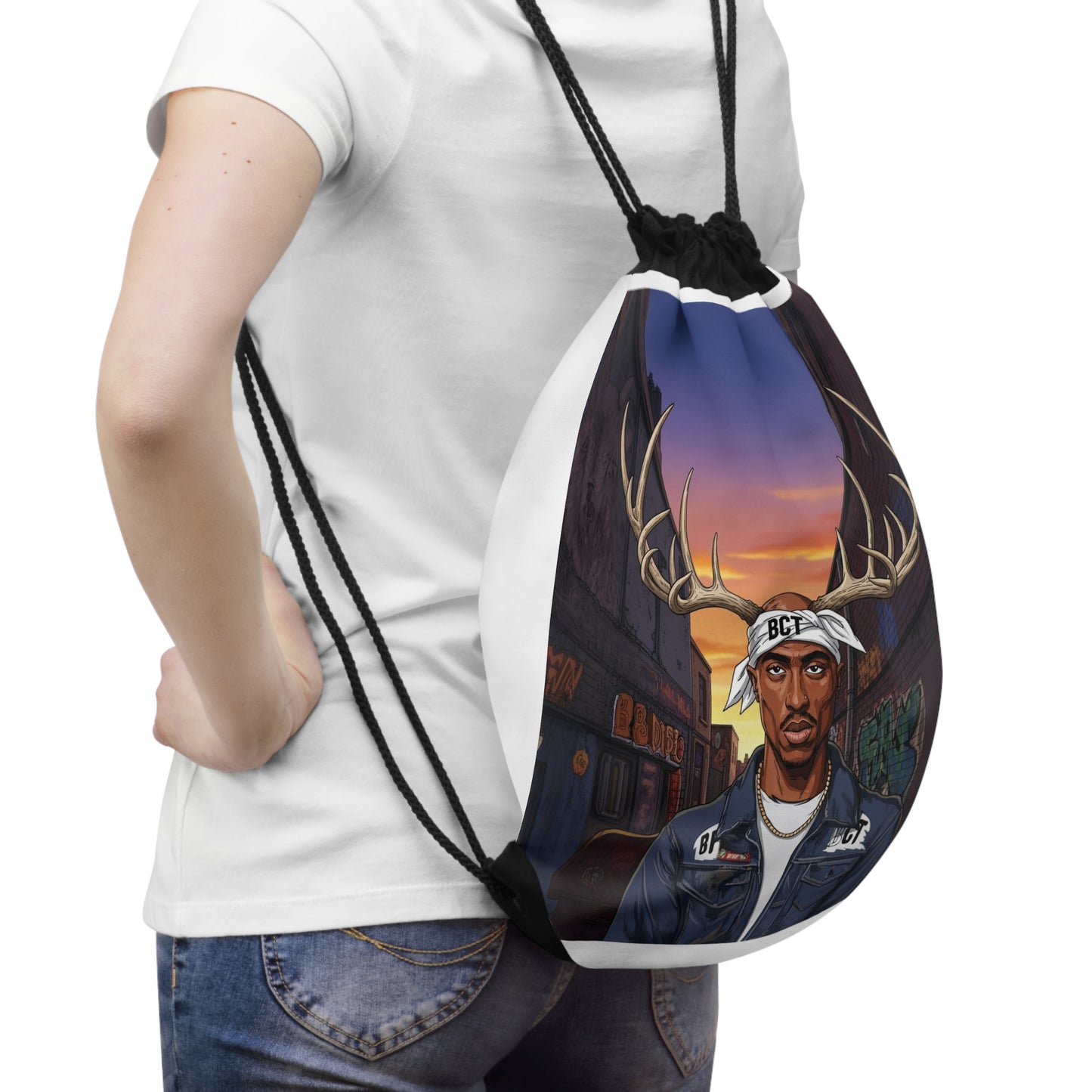 'Change The World' Heavy Duty Drawstring Bag