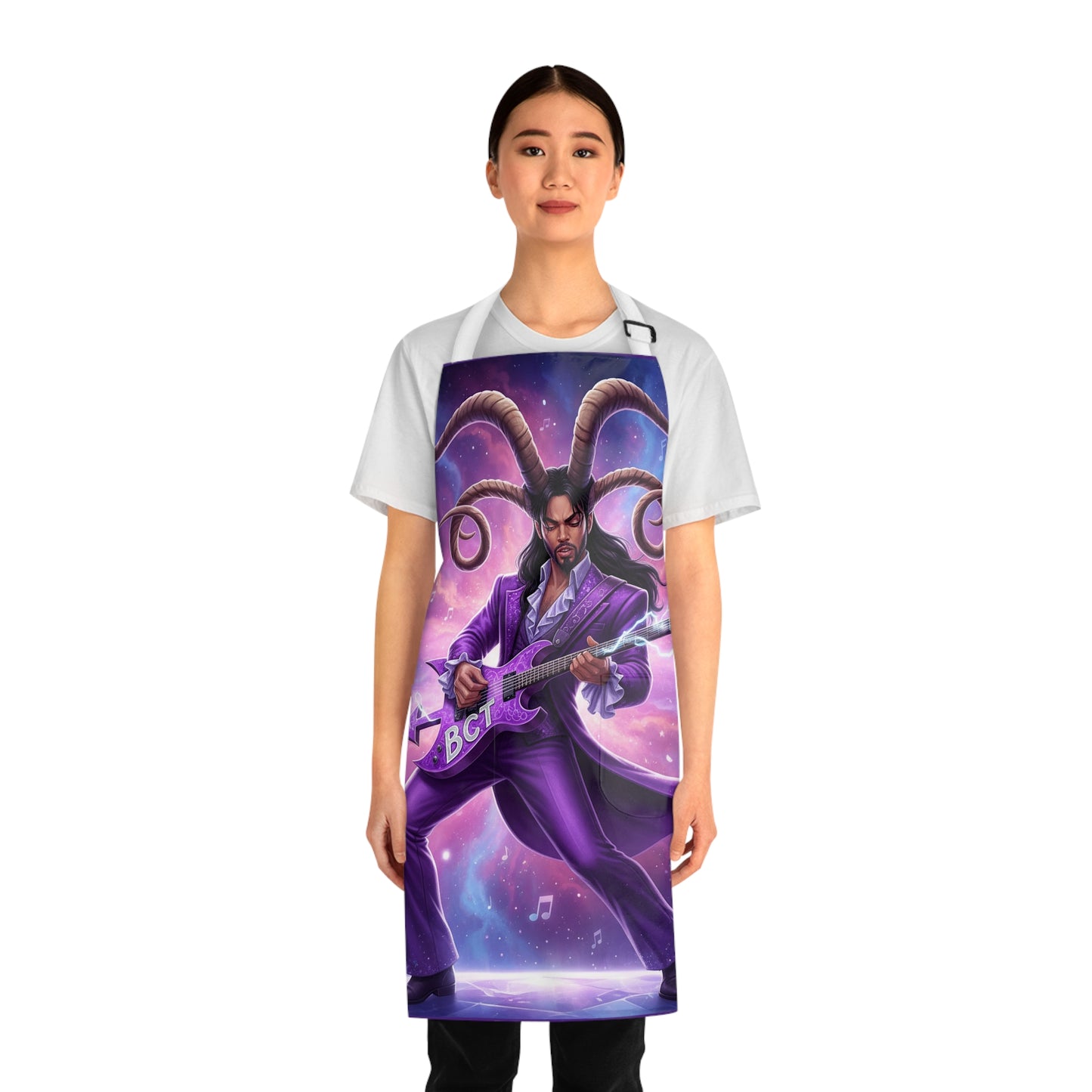Purple Musical Goat Guitarist Apron