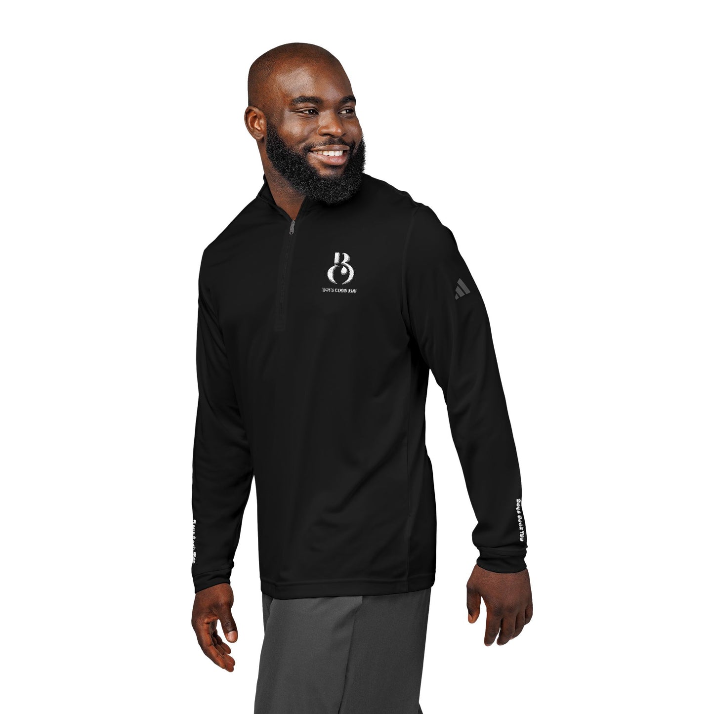 Embroidered Quarter-Zip Pullover – Athletic Performance Top
