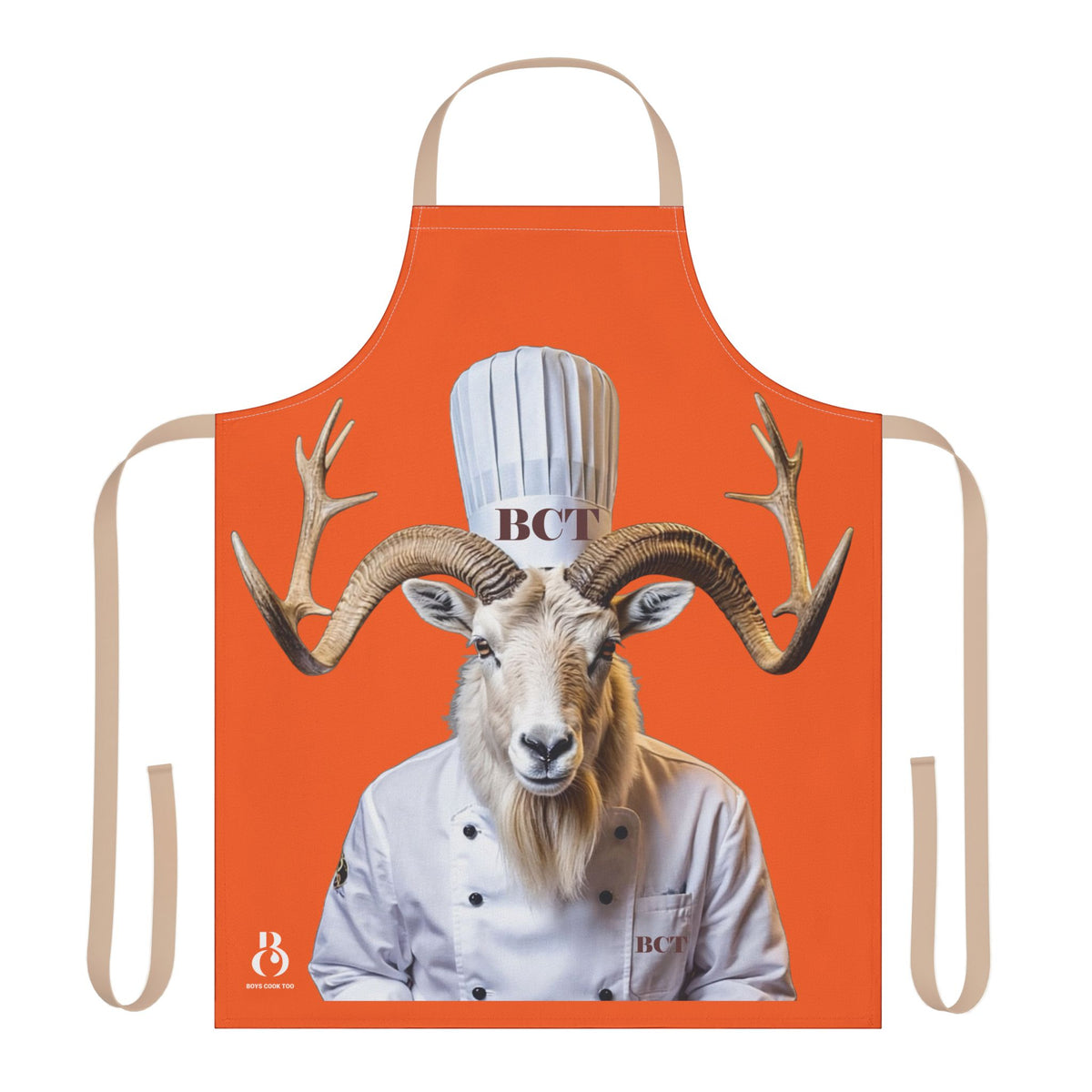 Mandarin Melon Goat Chef Apron