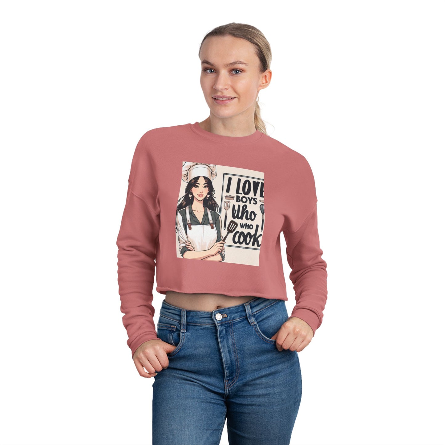 Darling Cropped Sweatshirt For Those Who Love Boys Who Cook