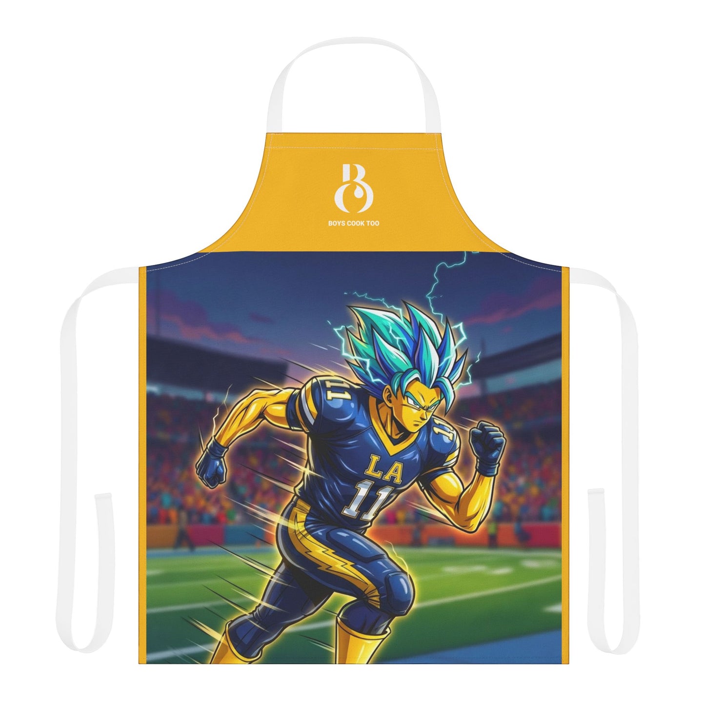 Football LA Superhero Chargers Fan Apron — Perfect for Game Day & BBQs