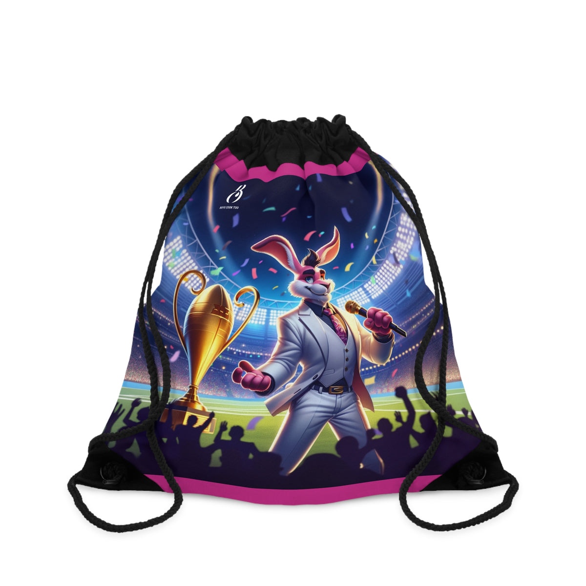 Super Bowl Bunny Vibes Drawstring Bag