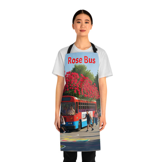 "Rose Bus" Floral Neighborhood Basketball Court Apron