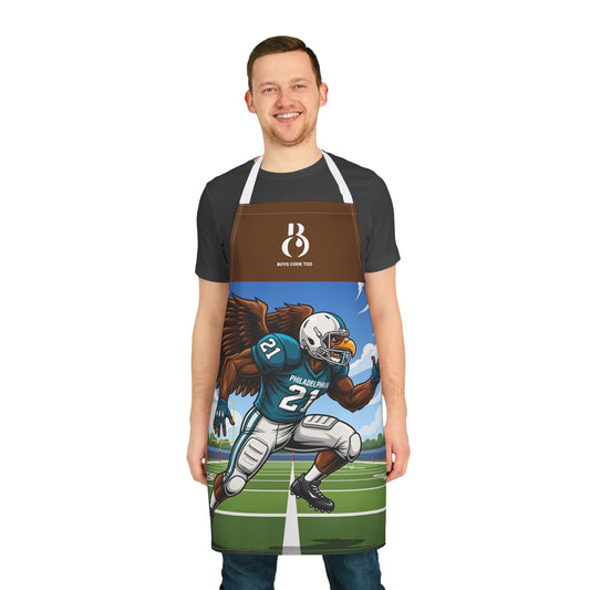 Philadelphia Flying Eagle Football Player — Athletic Cooking Apron for Fans