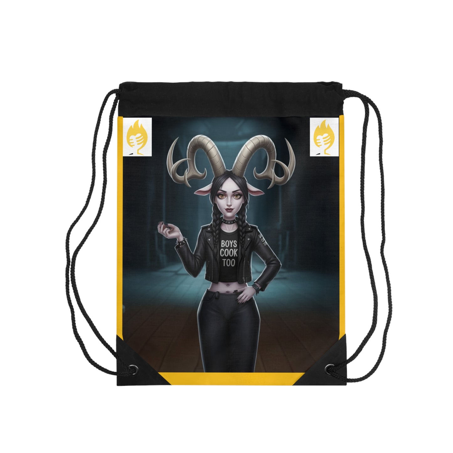 Boys Cook Too Gothic Drawstring Bag