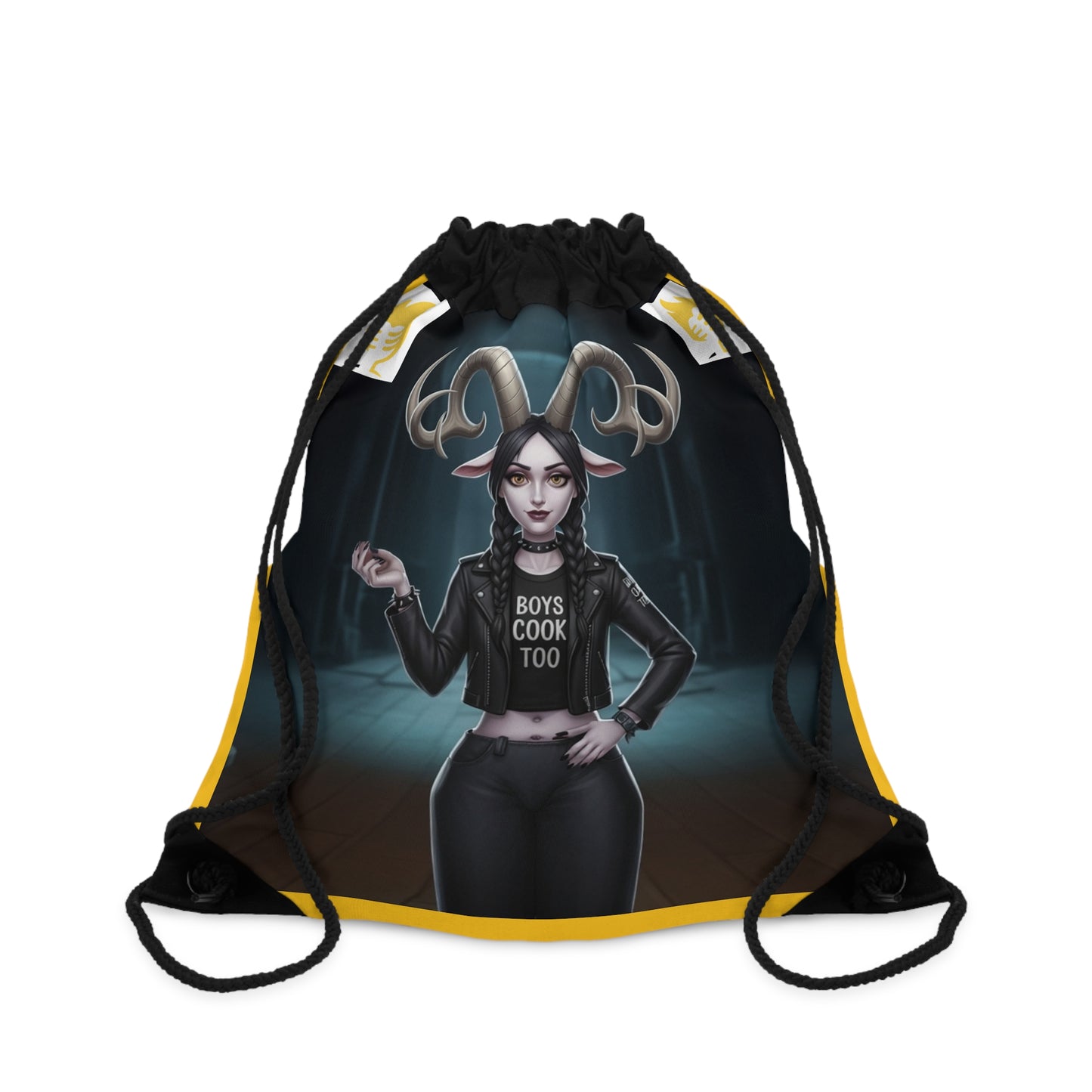 Boys Cook Too Gothic Drawstring Bag
