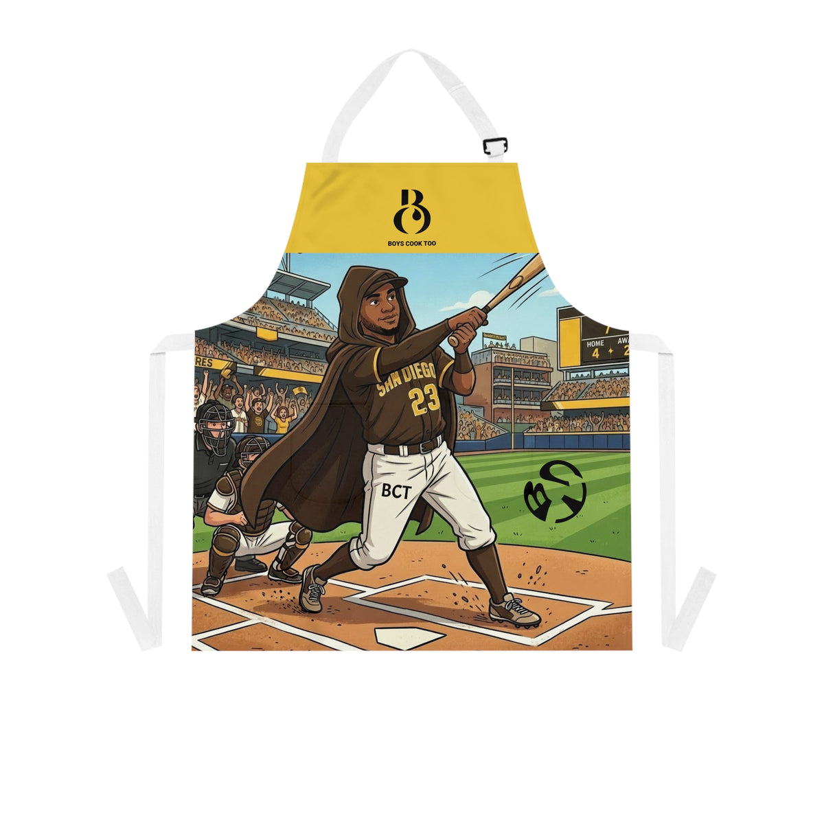 Baseball Batter with Cape Sports Cookout Apron