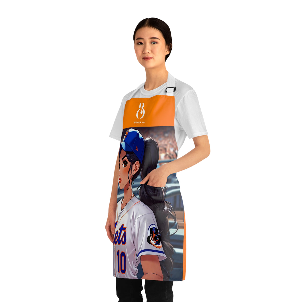 Baseball Cute Mets Girl Game Day Cooking Apron
