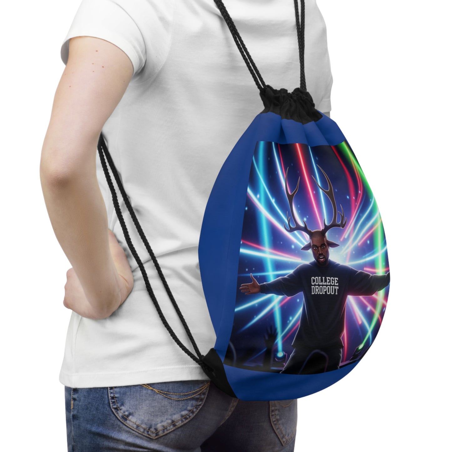Music Producer Shrug Drawstring Bag