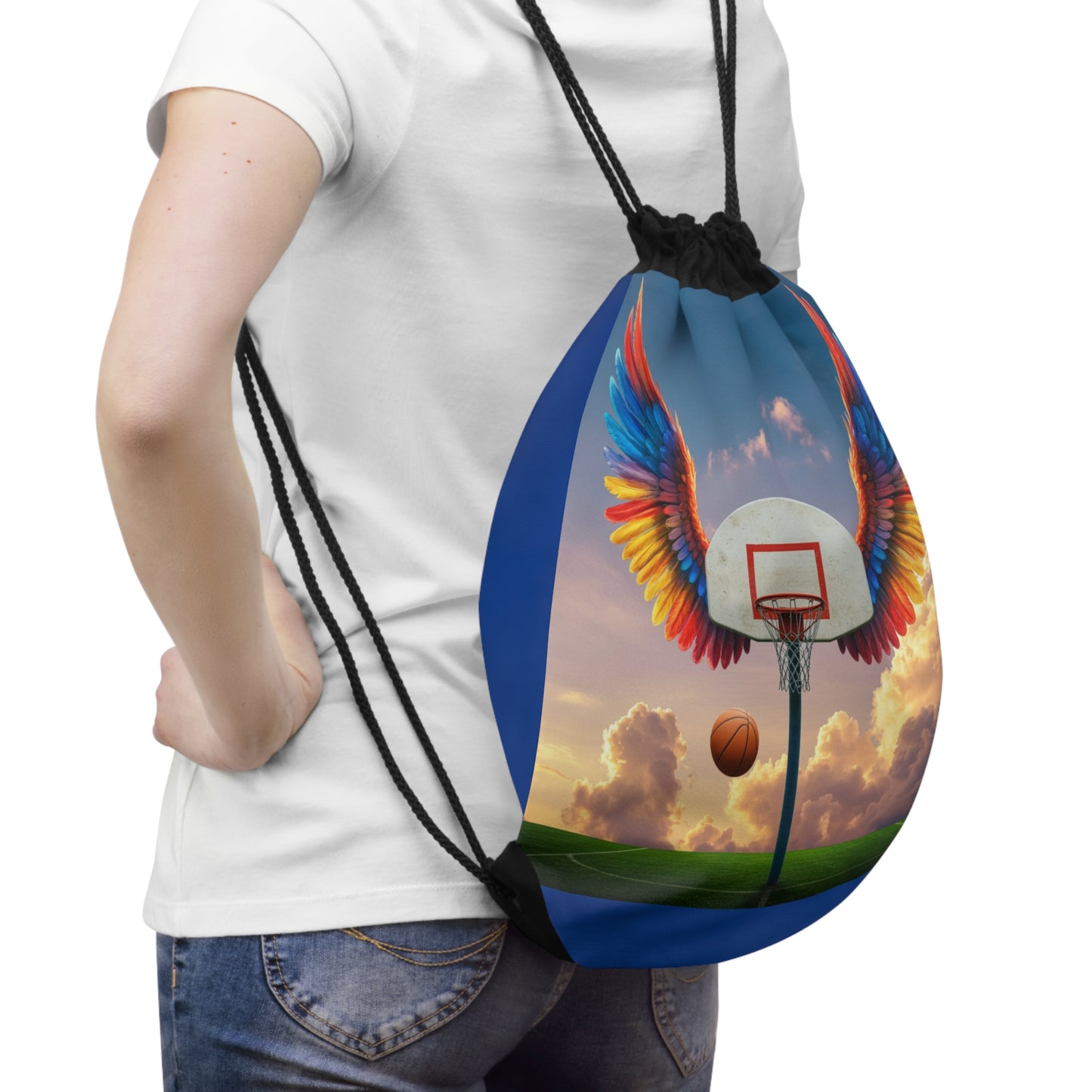 Basketball Vibes Drawstring Bag