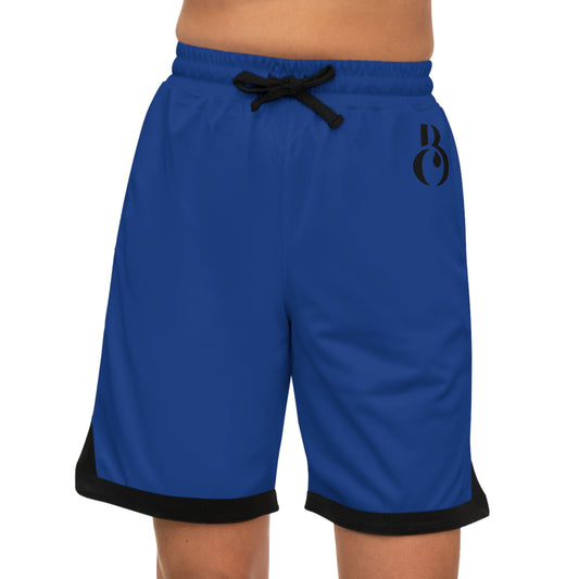 Basketball Rib Shorts, Cool Summer Wear (Blue)