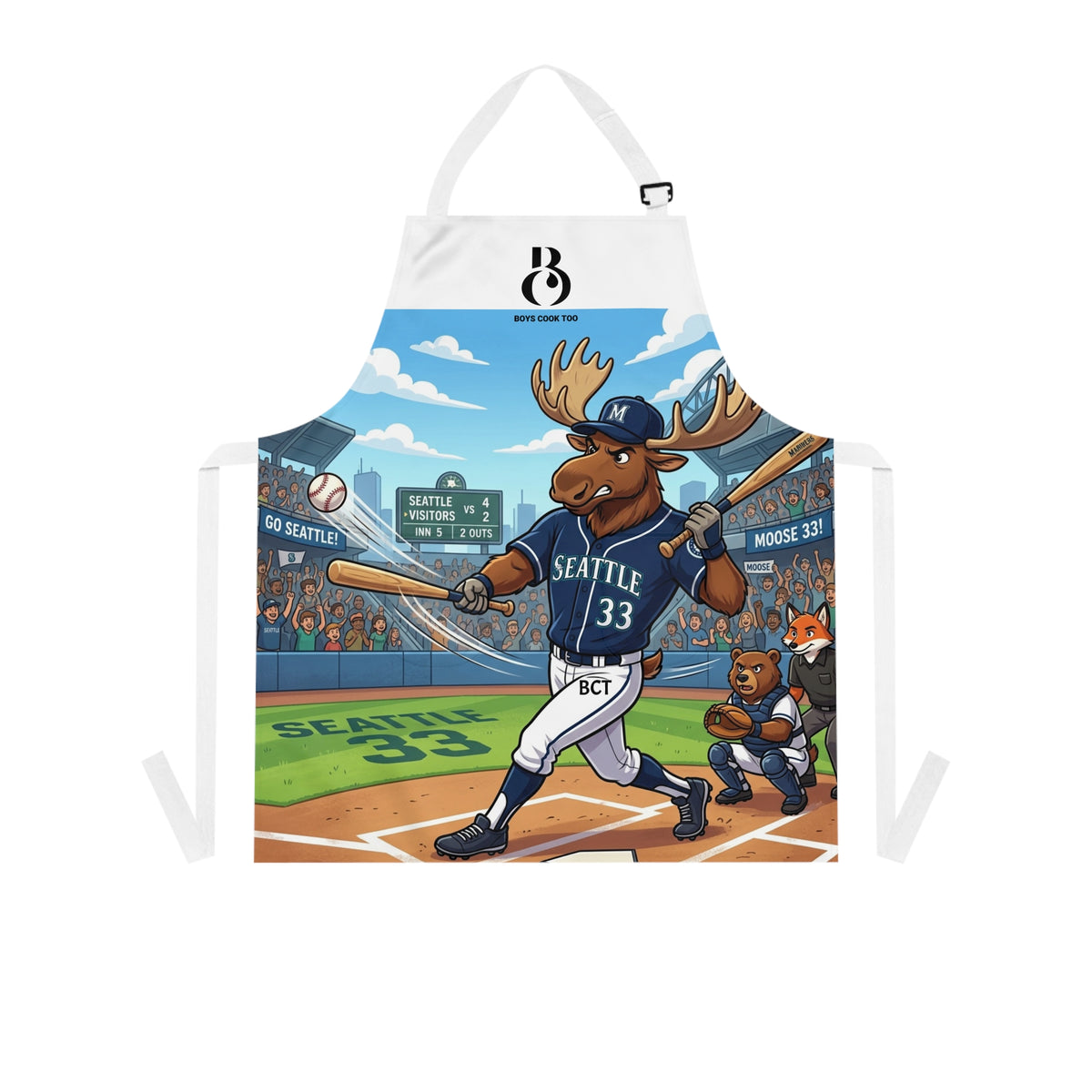 Seattle Sports Baseball Chef Apron for Game Day & Grilling