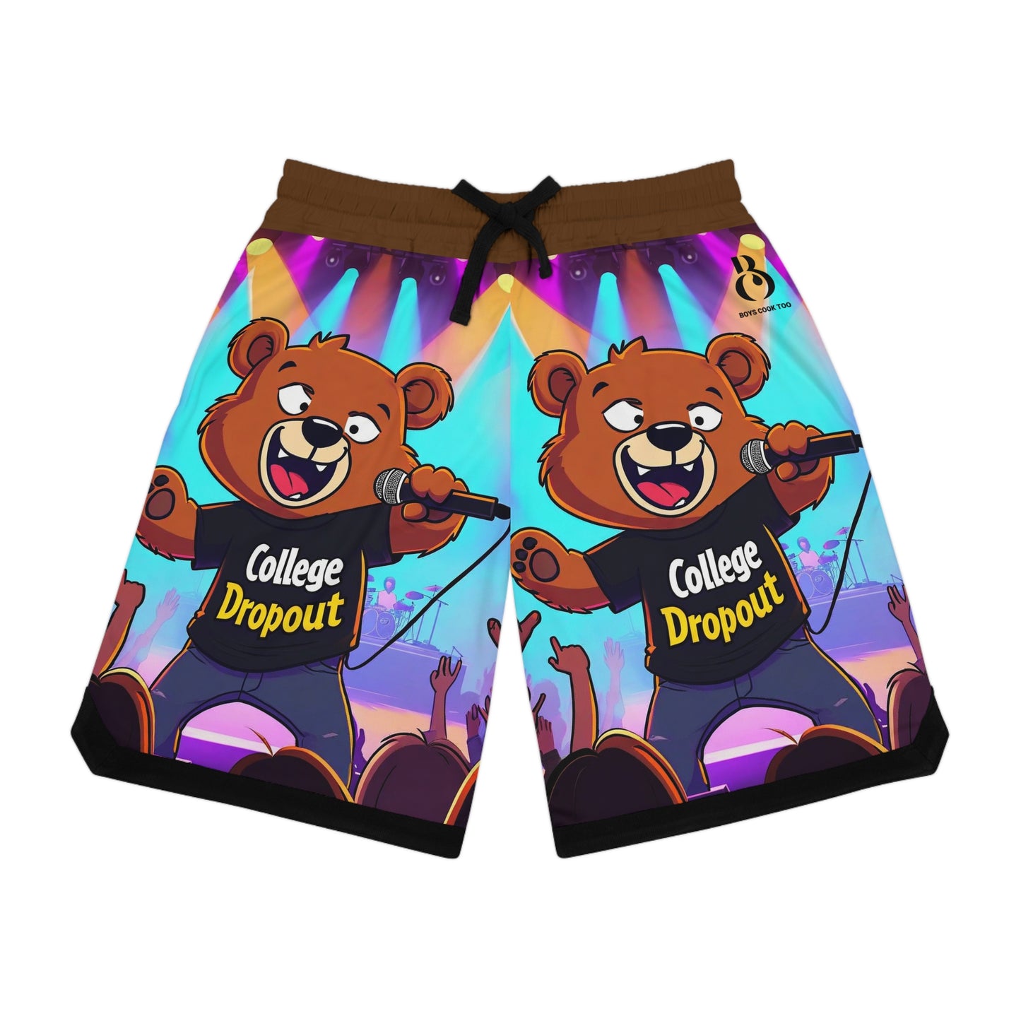 "College Dropout" Music Lovers & Grads Athletic Shorts