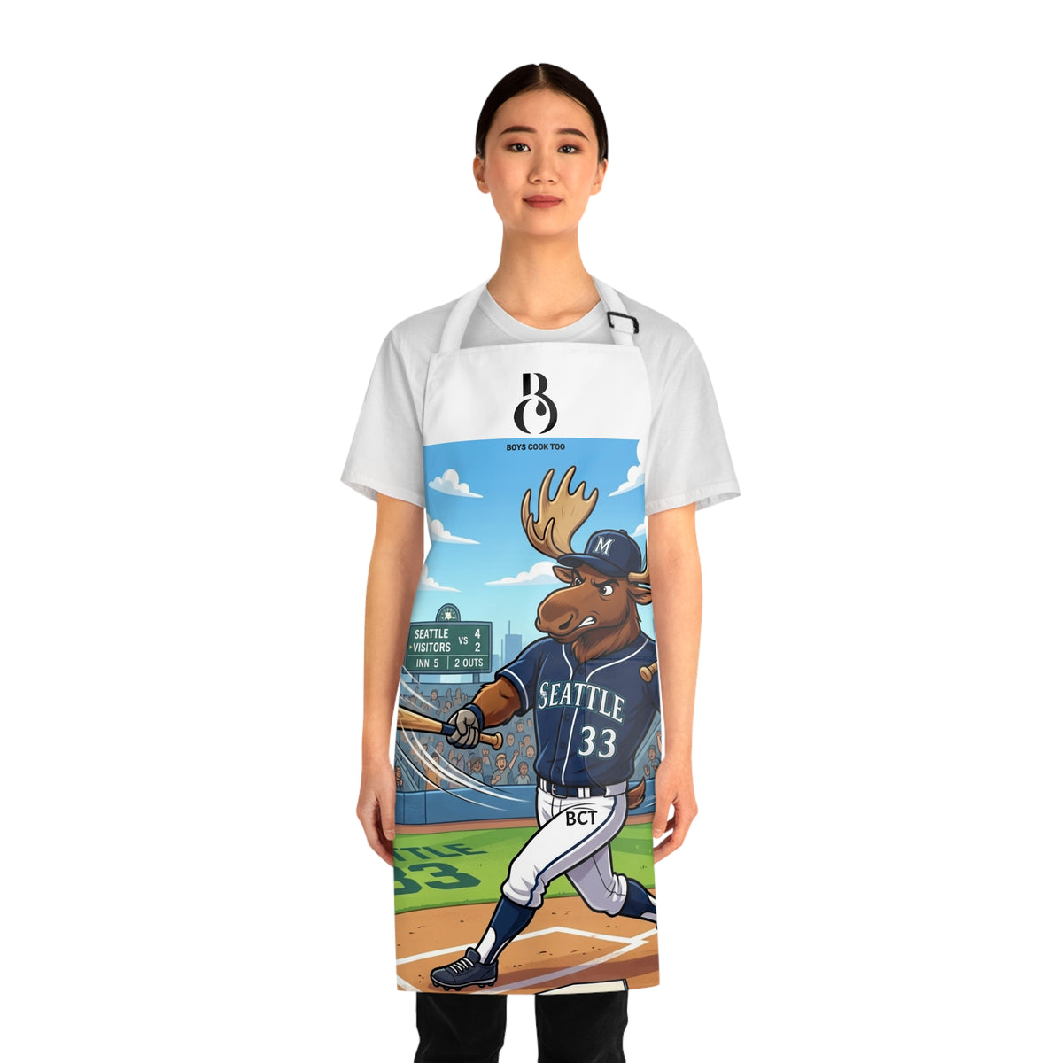Seattle Sports Baseball Chef Apron for Game Day & Grilling