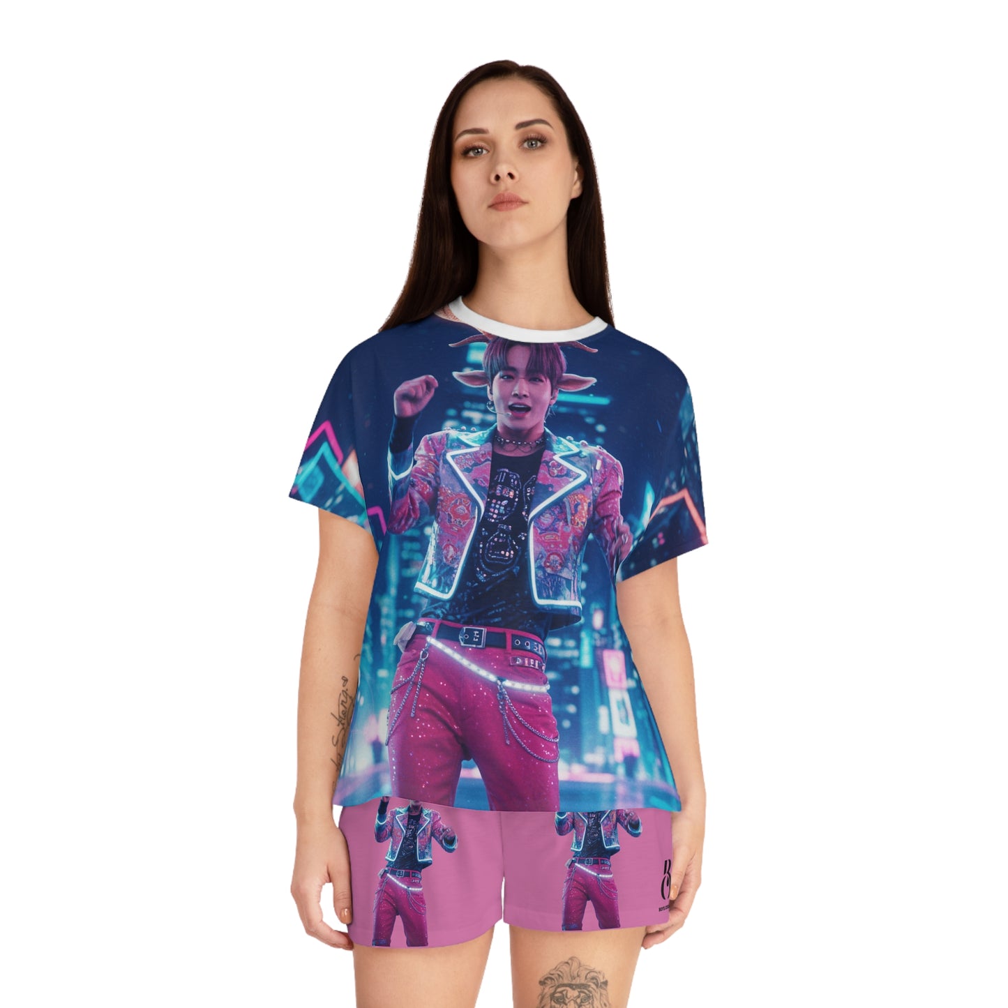 Gen Zers Pop Art Goat Sleepwear or Shorts Set