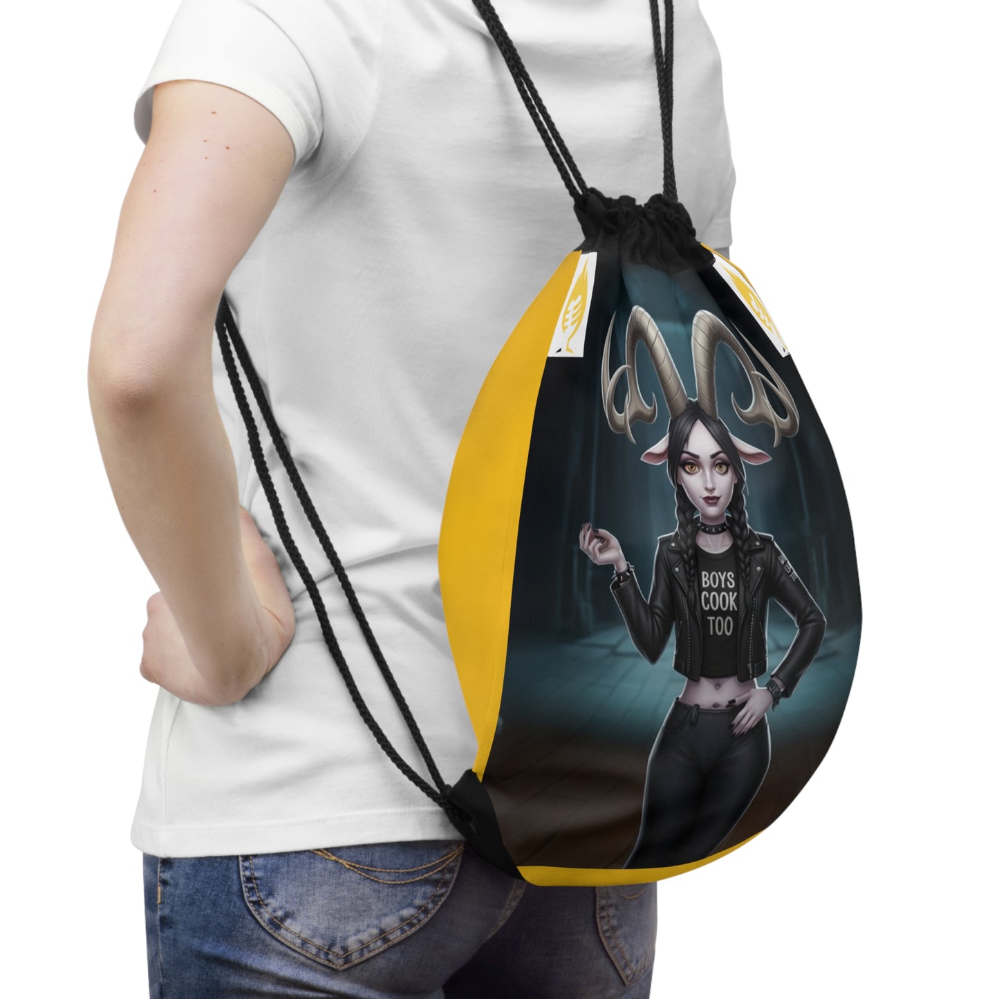 Boys Cook Too Gothic Drawstring Bag
