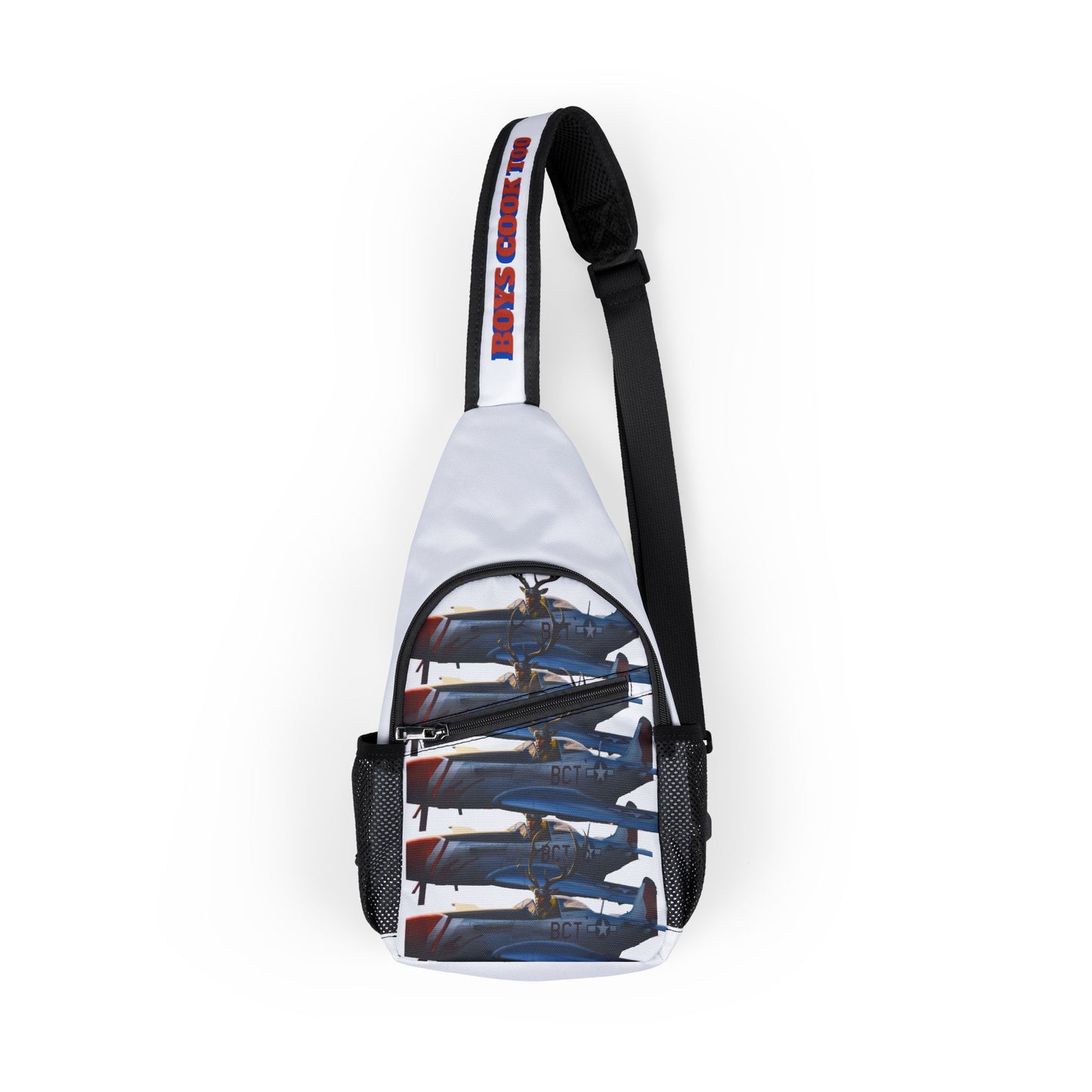 Red Tails Goat Pilots Crossbody Nylon Bag