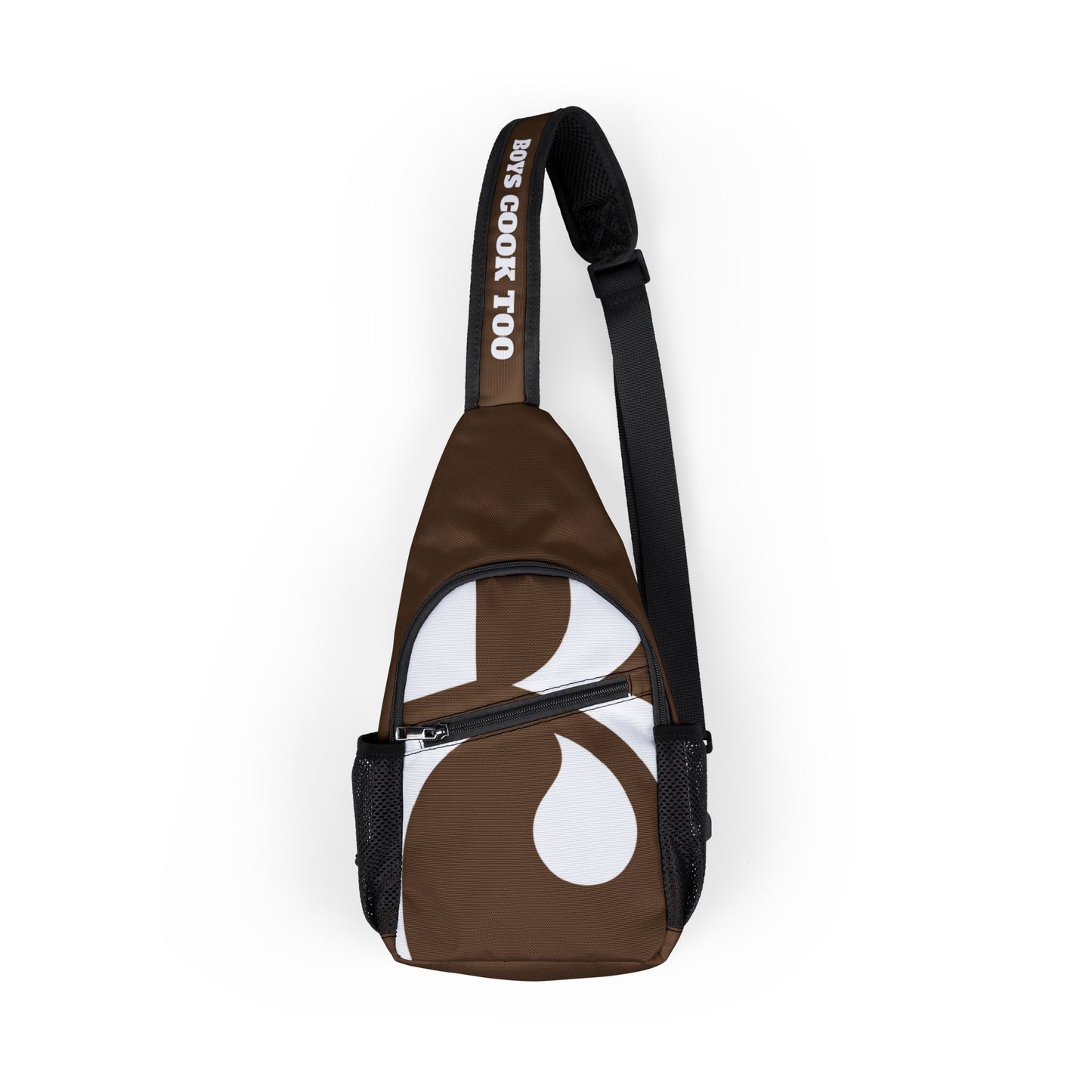 Stylish Crossbody - Firm Nylon Bag - Brown
